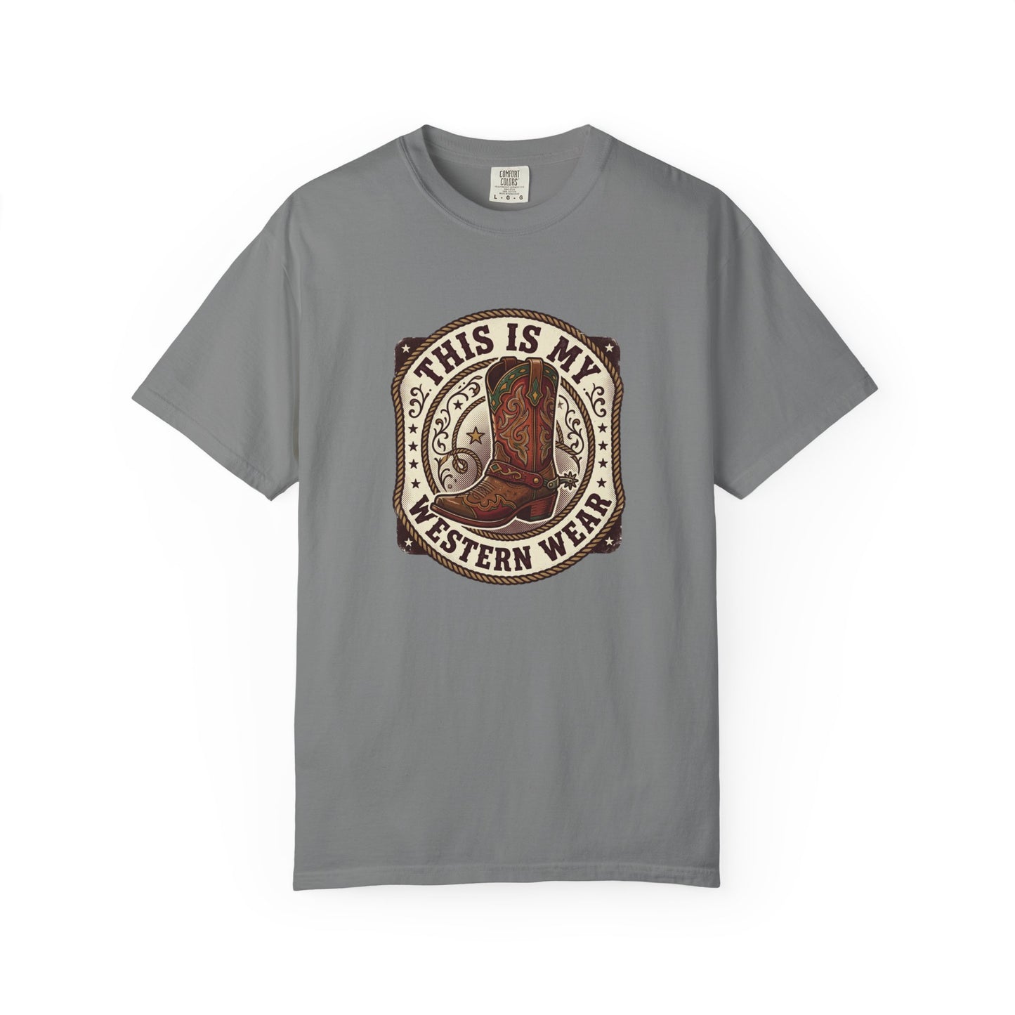 Western Boots Graphic T-Shirt — "This Is My Western Wear" Cowboy Tee