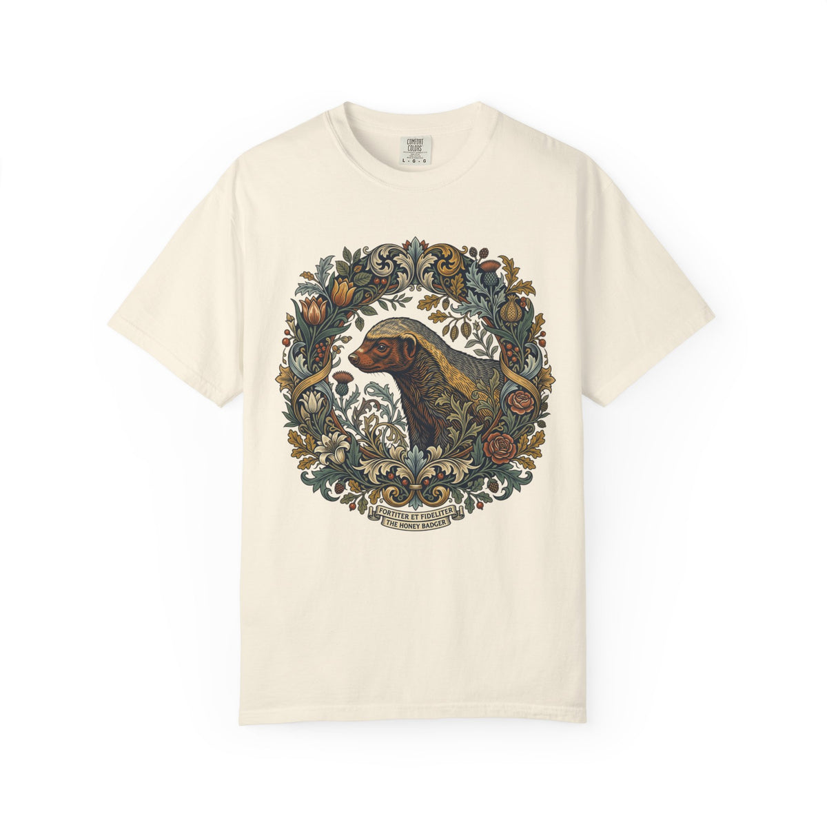 Dog Floral Circle T-Shirt — Botanical Labrador Graphic Tee