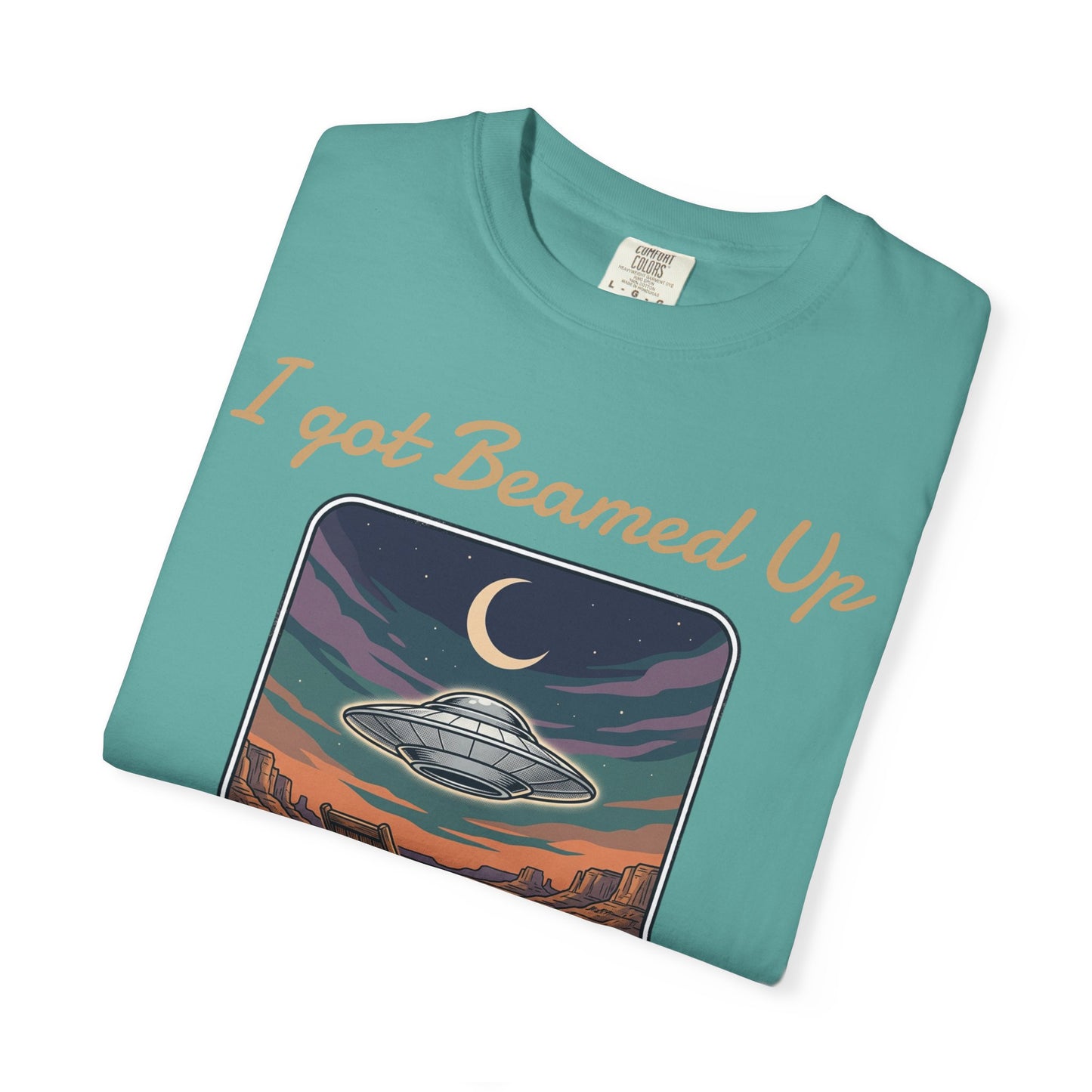 Area 51 UFO T-Shirt — "I Got Beamed Up at Area 51" Vintage Alien Graphic Tee