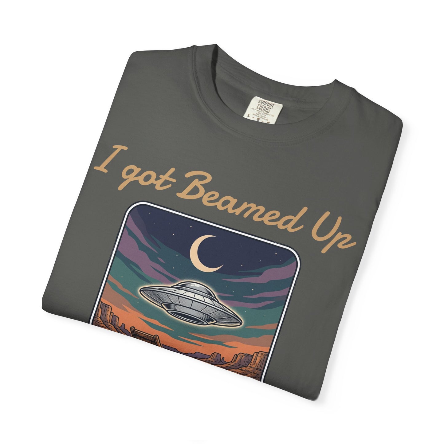 Area 51 UFO T-Shirt — "I Got Beamed Up at Area 51" Vintage Alien Graphic Tee