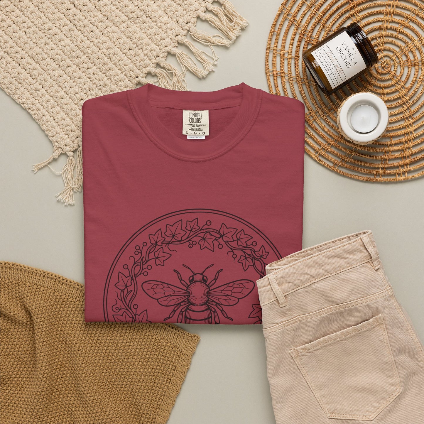 Bee Mandala T-Shirt — Floral Honeybee Graphic Tee