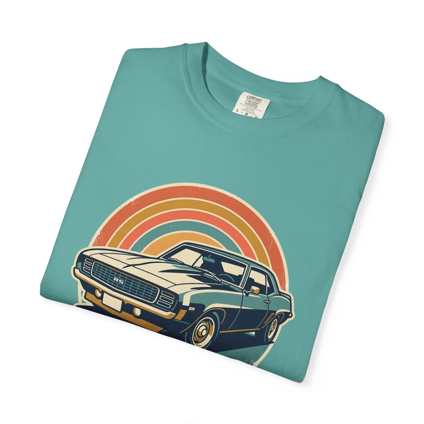 '69 Camaro Retro Muscle Car T-Shirt — Vintage Sunset Classic Car Tee