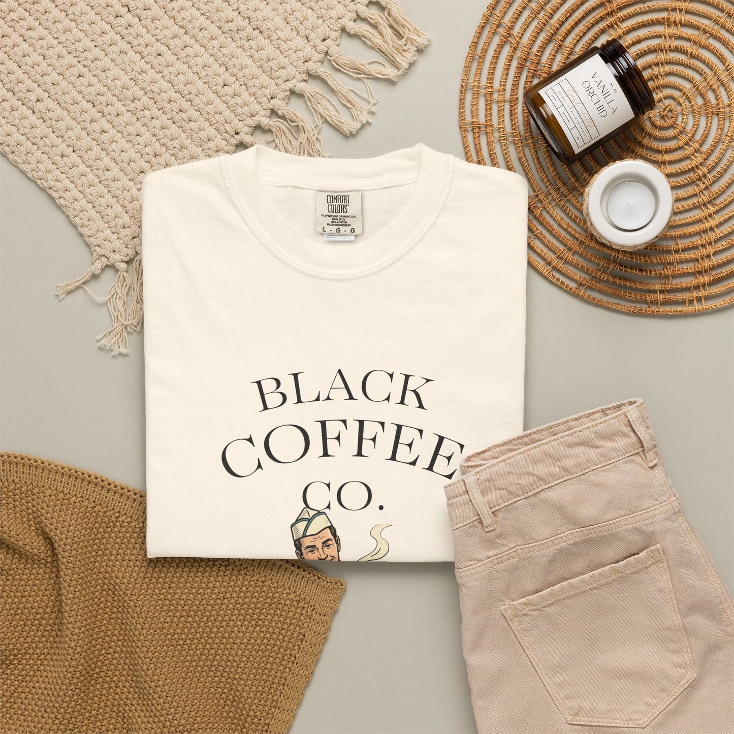 Black Coffee Co. T-Shirt — Vintage Barista Cafe Graphic Tee