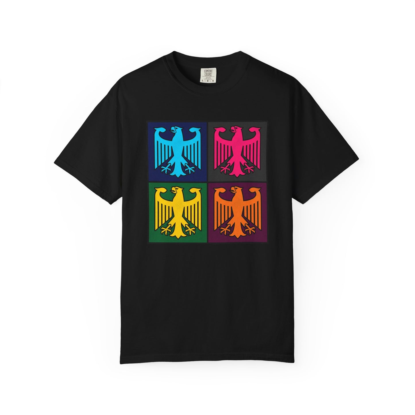 Pop Art Eagle T-Shirt — Colorful Quad Eagle Tee