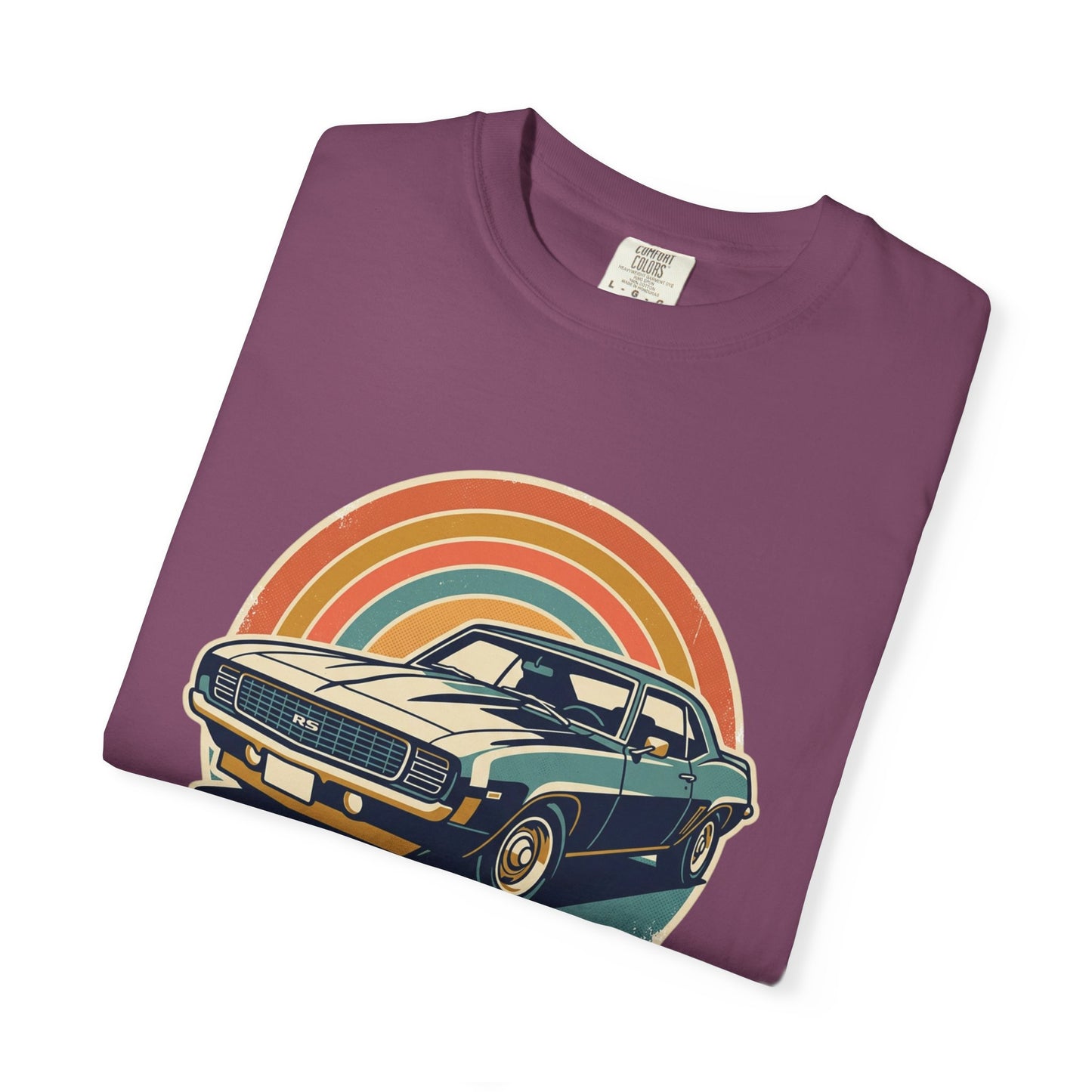 '69 Camaro Retro Muscle Car T-Shirt — Vintage Sunset Classic Car Tee