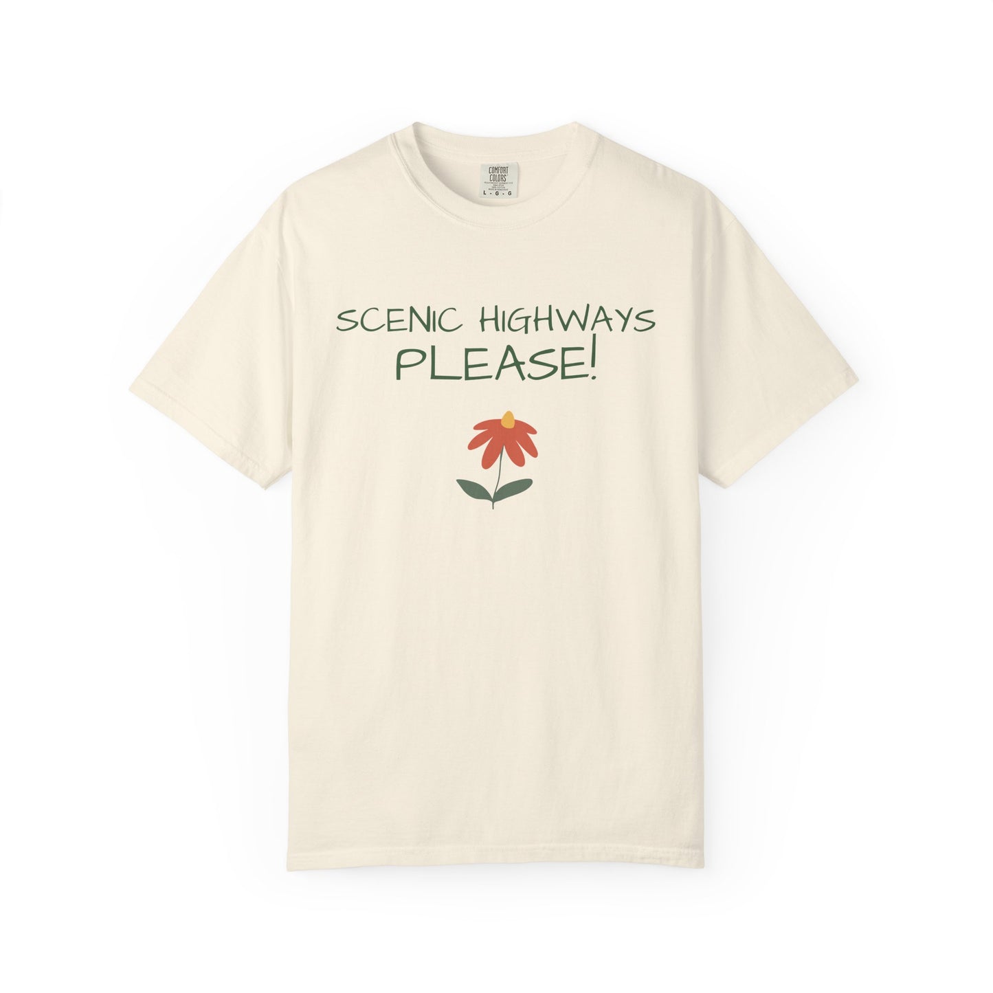 Scenic Highways Please! T-Shirt — Floral Travel Roadtrip Tee or