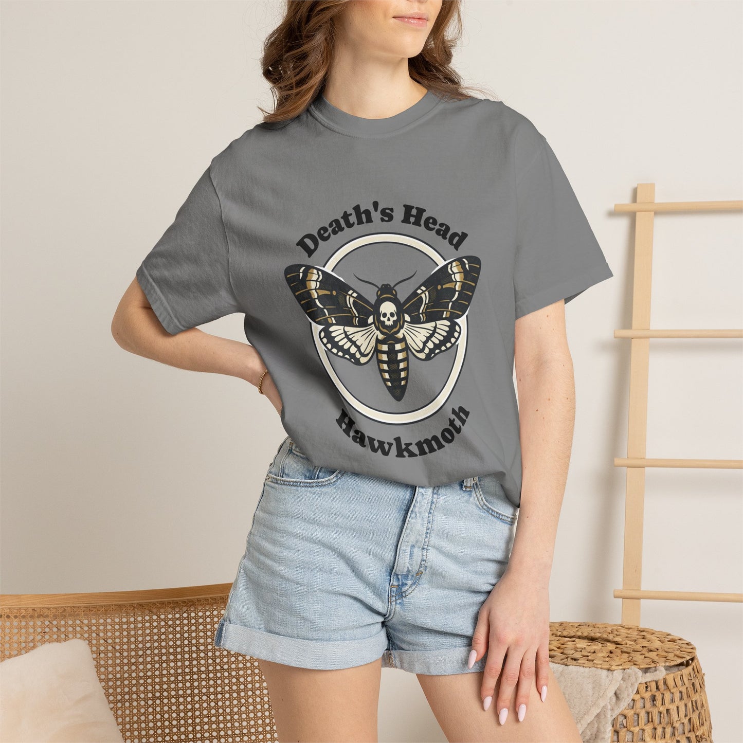 Death's Head Hawkmoth T-Shirt — Vintage Gothic Moth Graphic Tee