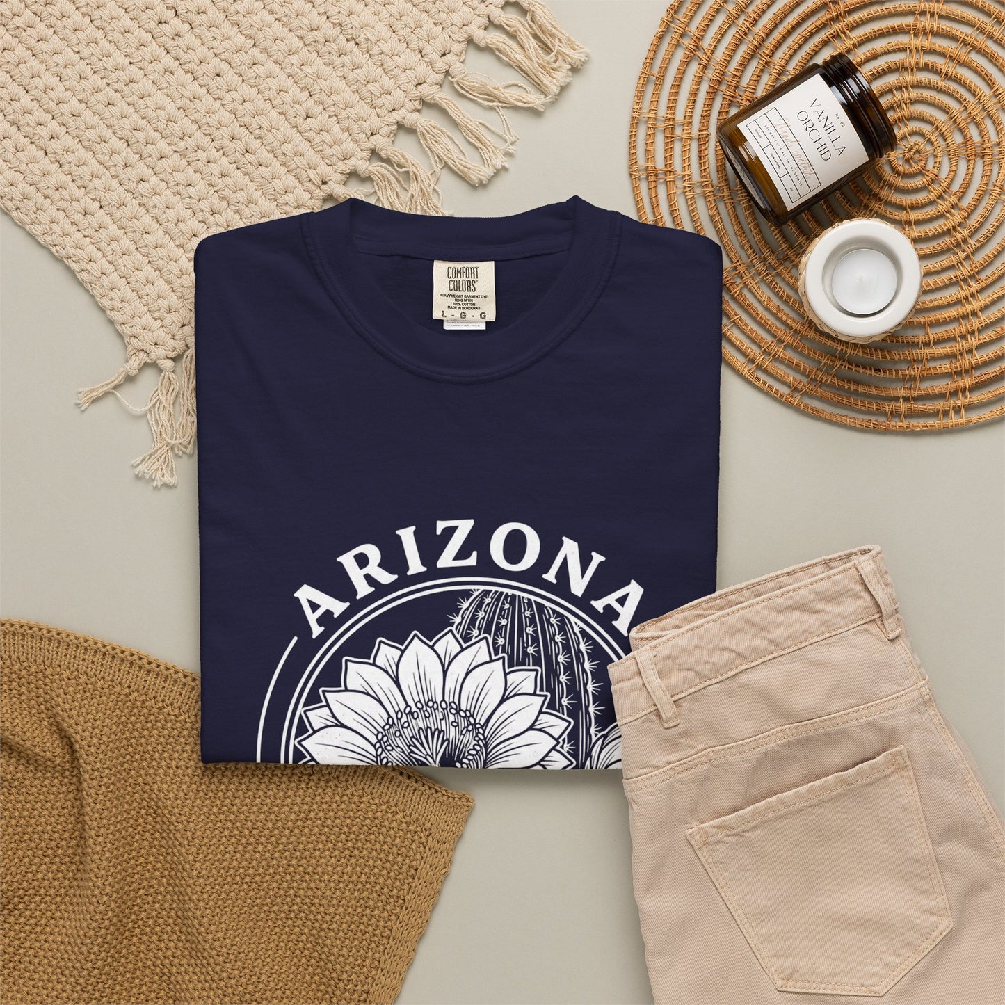 Arizona Saguaro Blossom T-Shirt — Vintage Desert Sunflower Tee