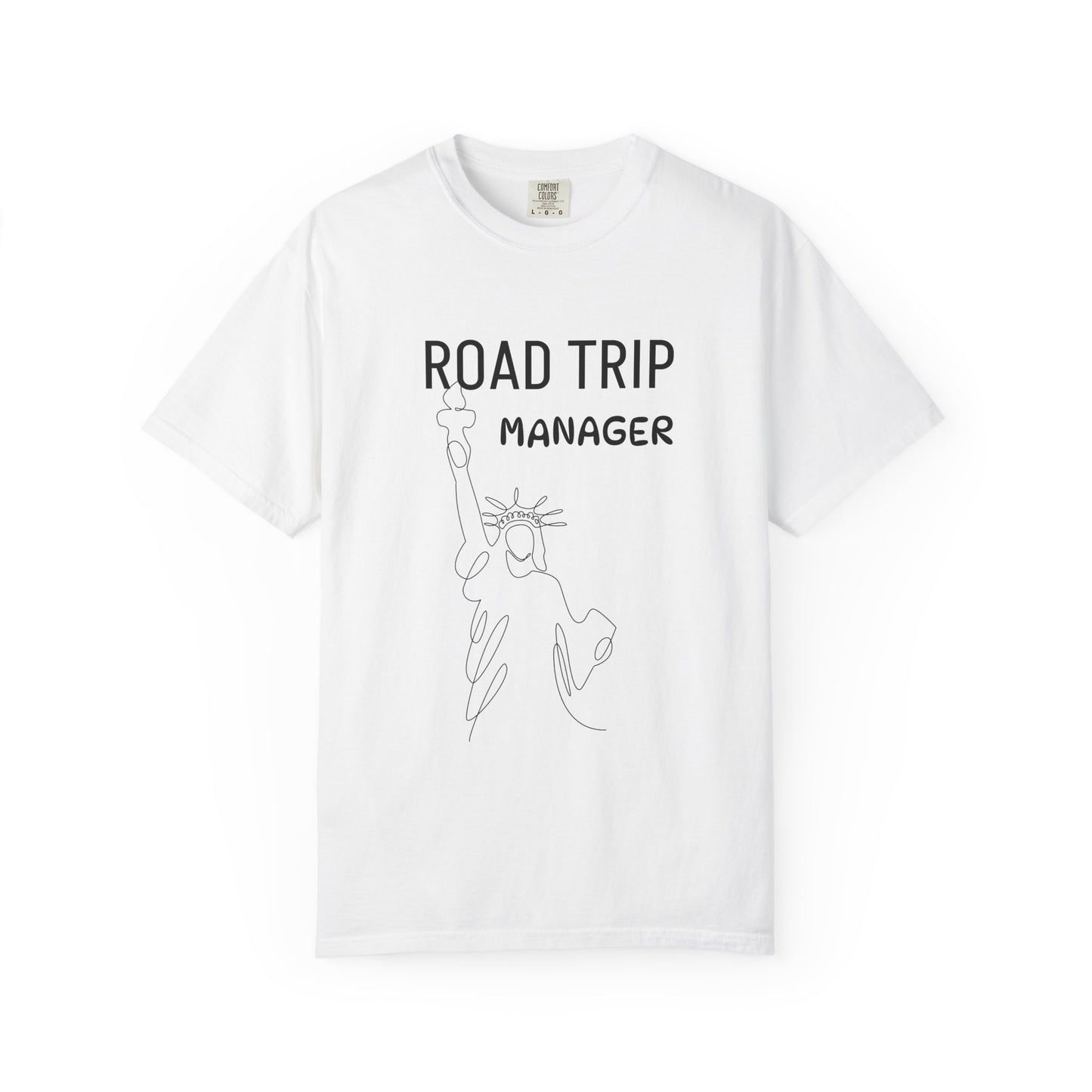 Road Trip Manager T-Shirt — Funny Travel Tee with Retro Line Art