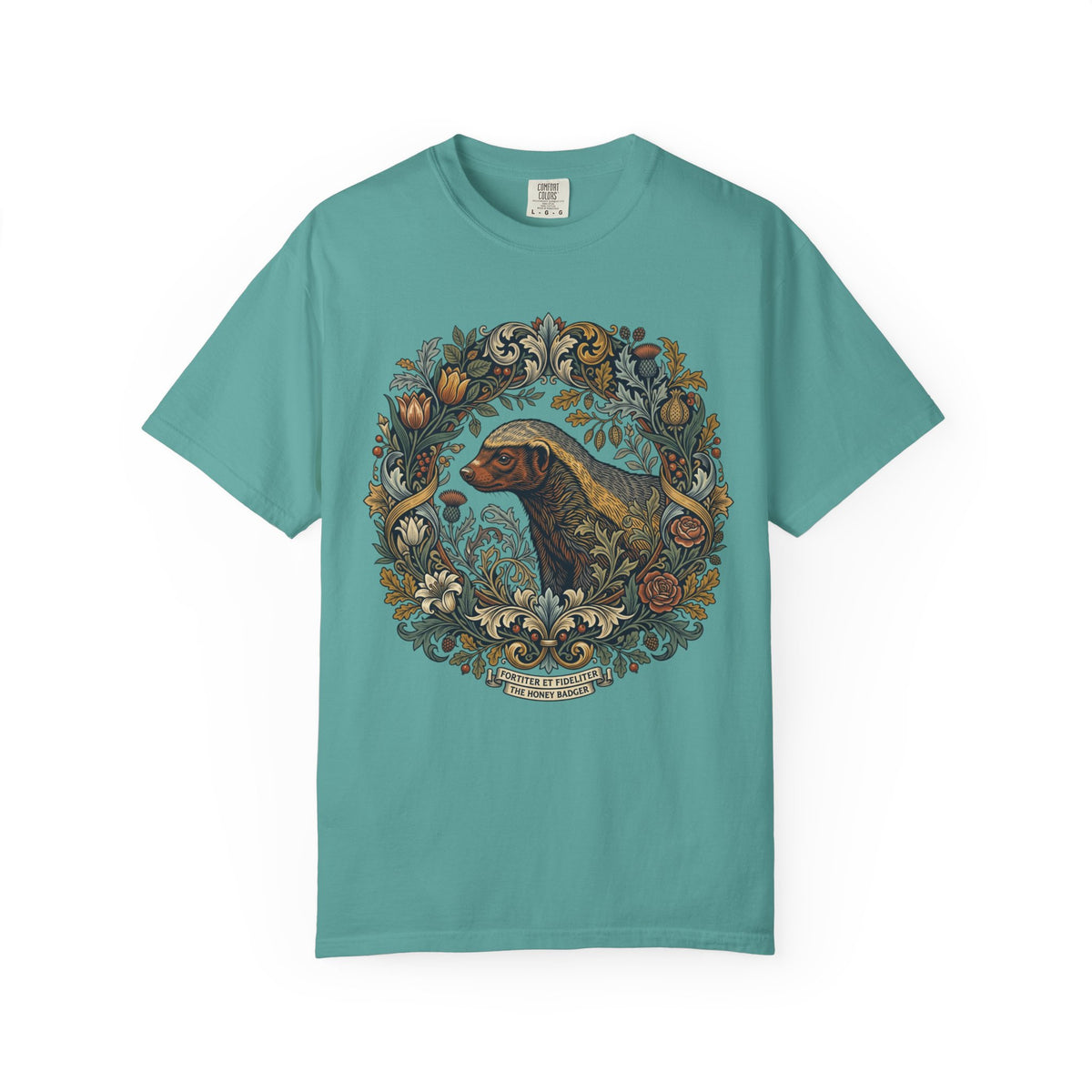 Dog Floral Circle T-Shirt — Botanical Labrador Graphic Tee
