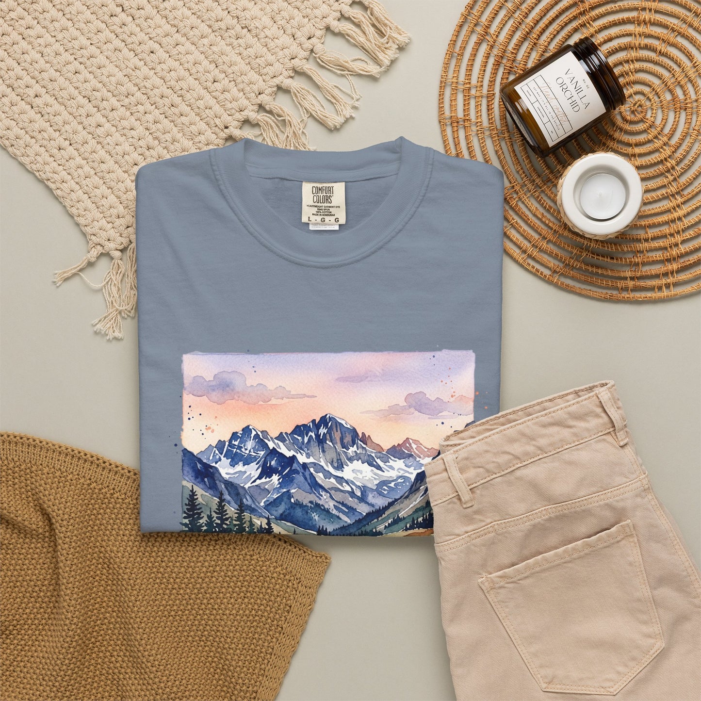 Rocky Mountains Watercolor T-Shirt
