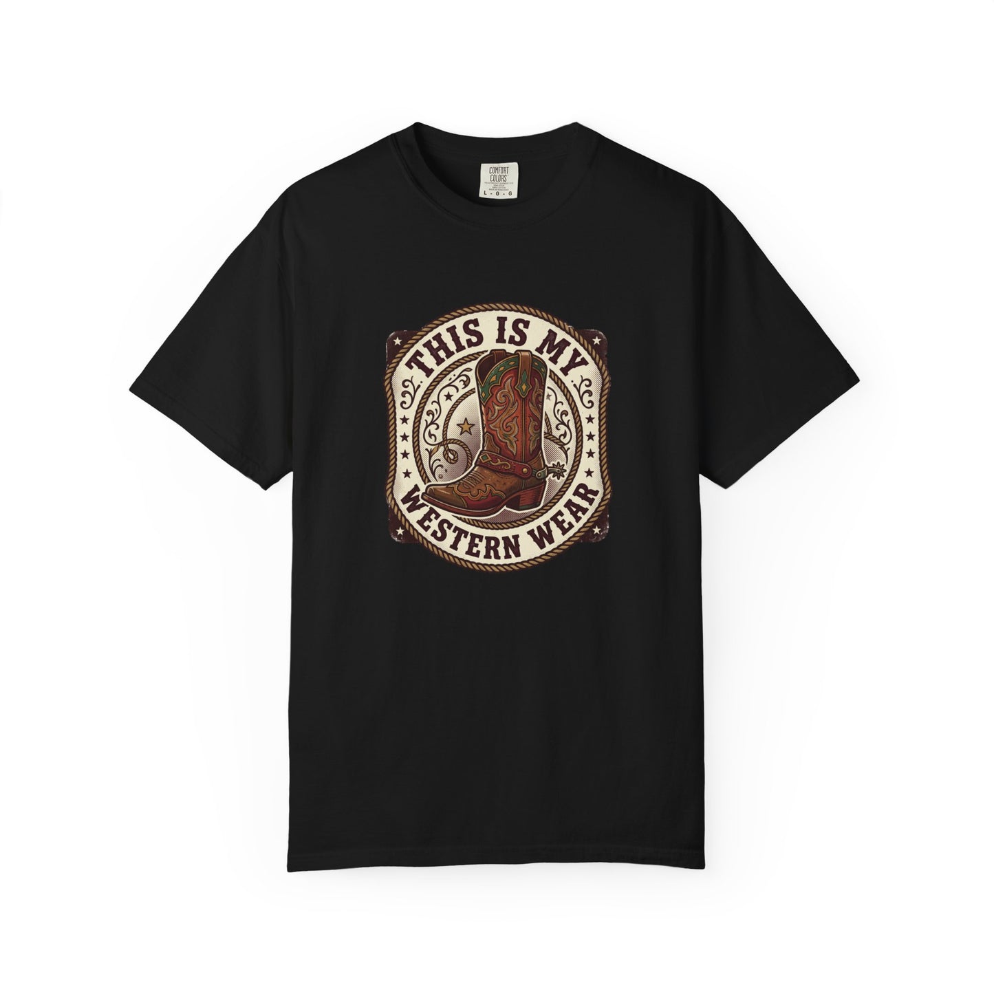Western Boots Graphic T-Shirt — "This Is My Western Wear" Cowboy Tee