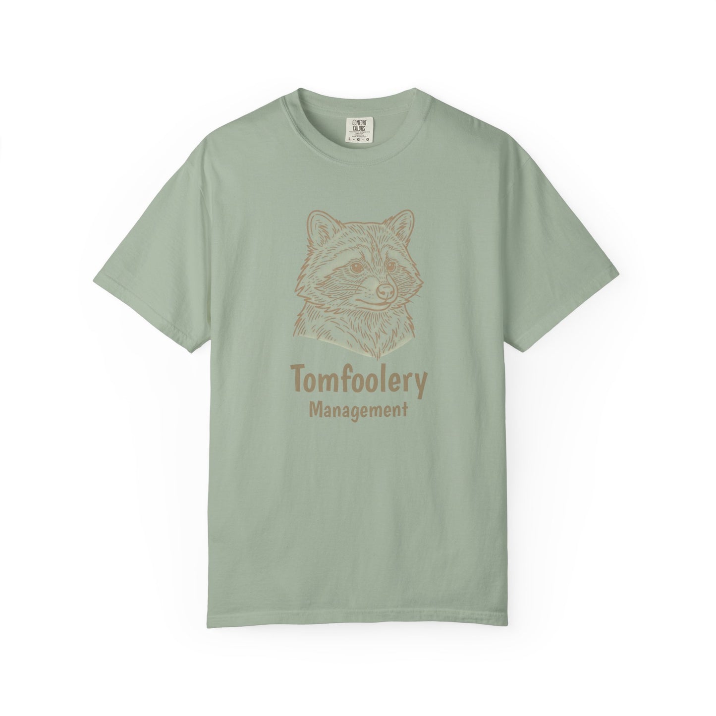 Tomfoolery Management T-Shirt — Raccoon Illustration Graphic Tee