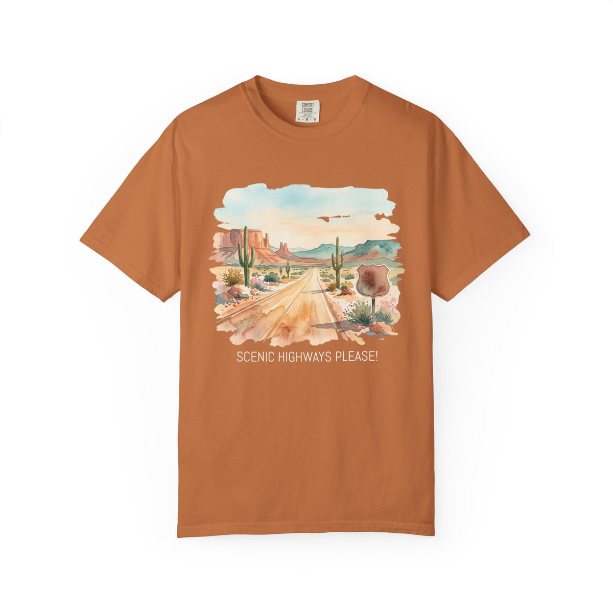Scenic Highways Please! T-Shirt — Floral Travel Roadtrip Tee or