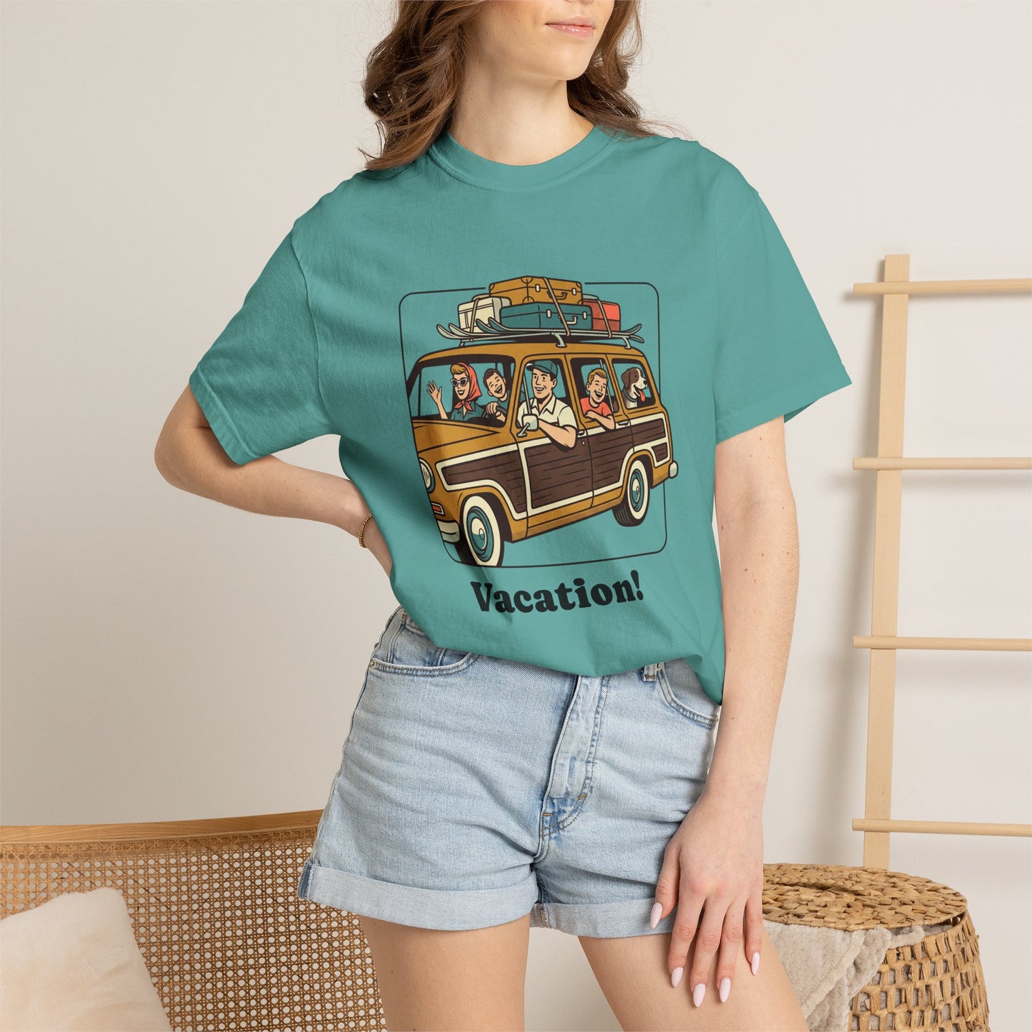 Vacation! Vintage Woodie Road Trip T-Shirt