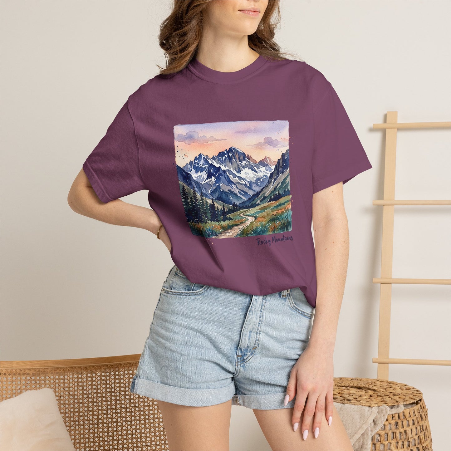 Rocky Mountains Watercolor T-Shirt