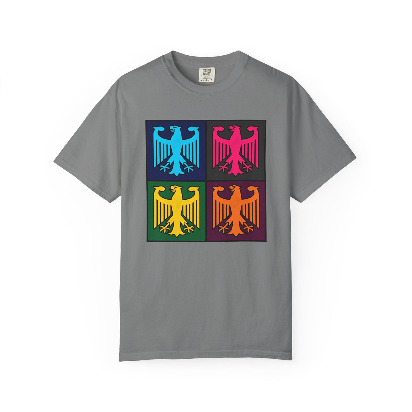 Pop Art Eagle T-Shirt — Colorful Quad Eagle Tee