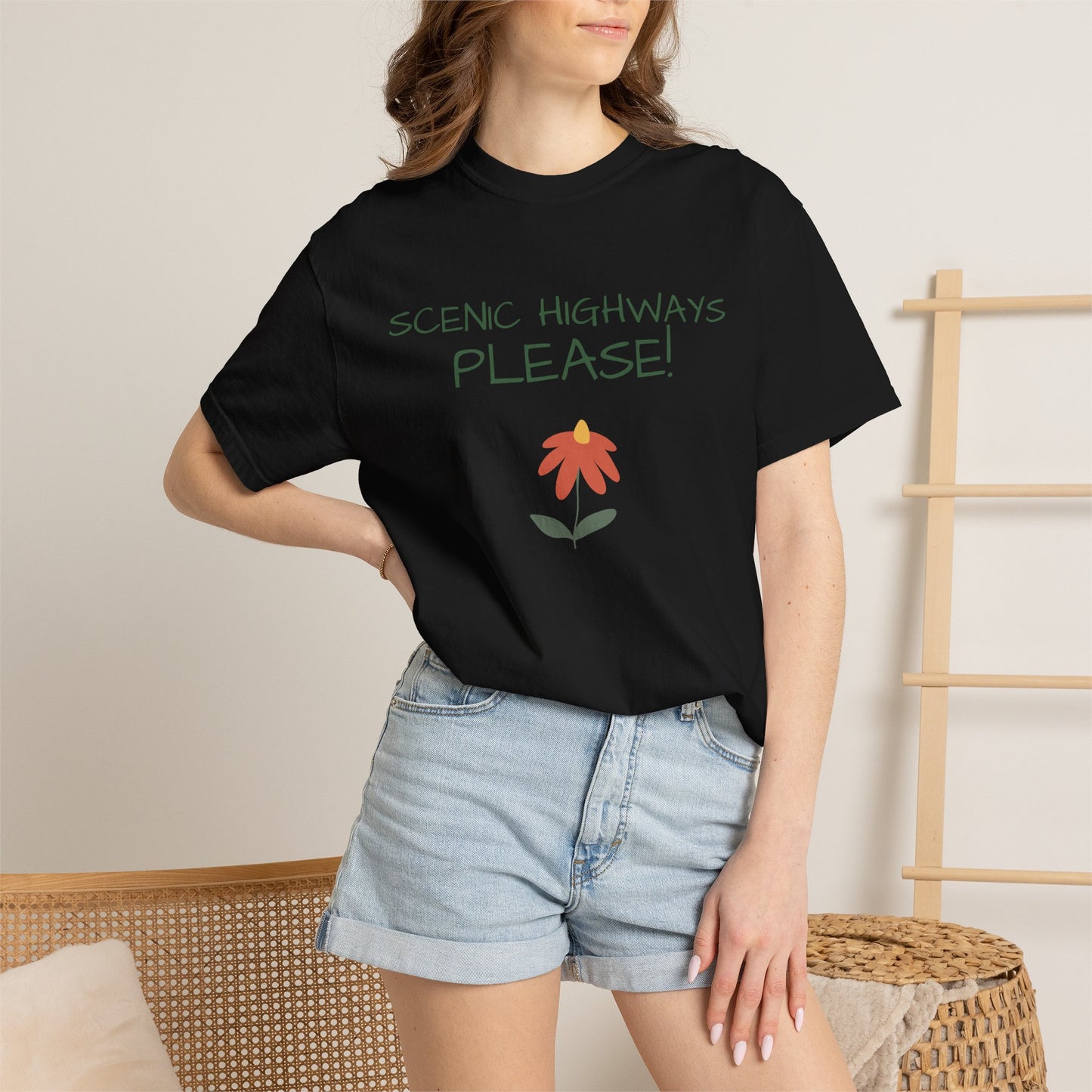 Scenic Highways Please! T-Shirt — Floral Travel Roadtrip Tee or