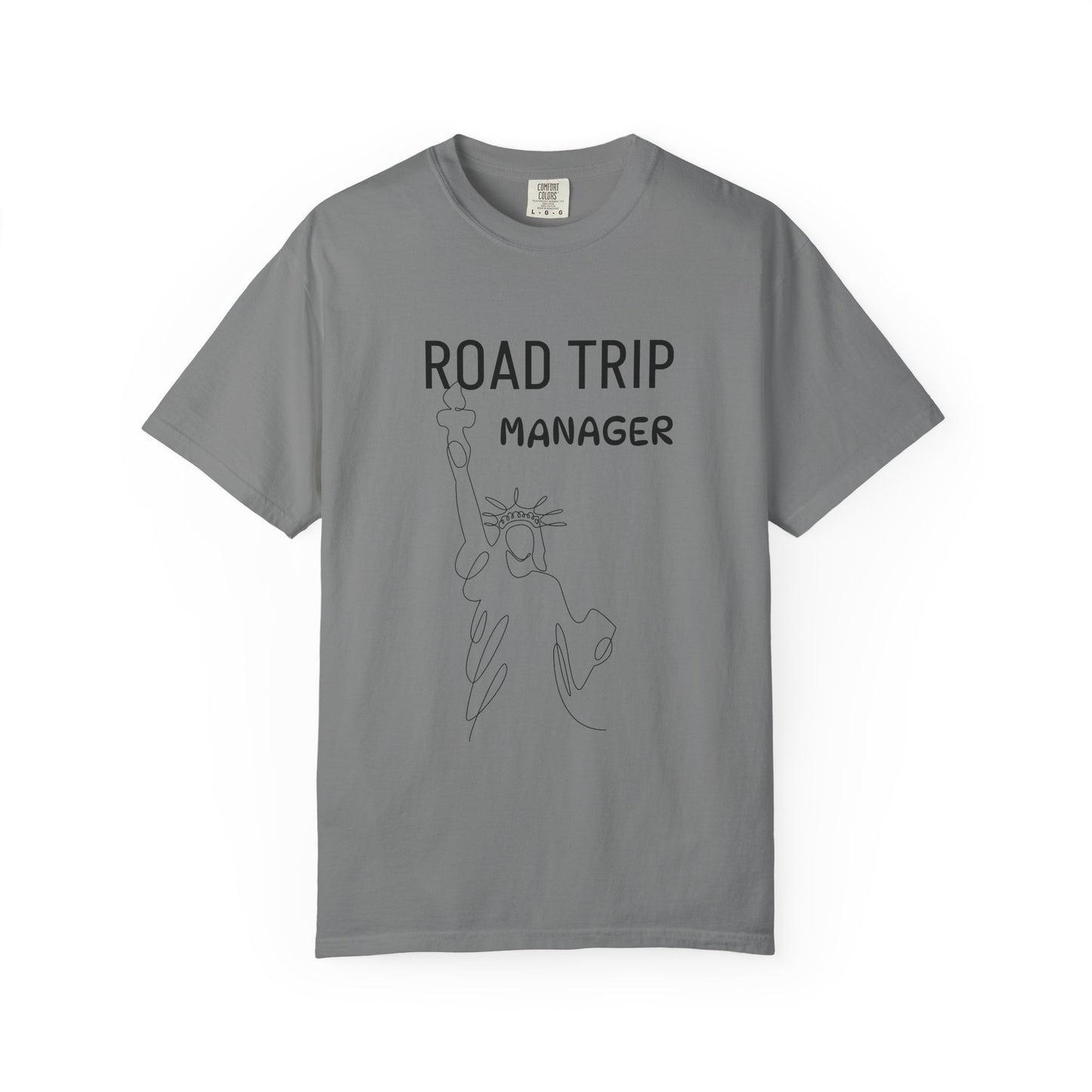 Road Trip Manager T-Shirt — Funny Travel Tee with Retro Line Art