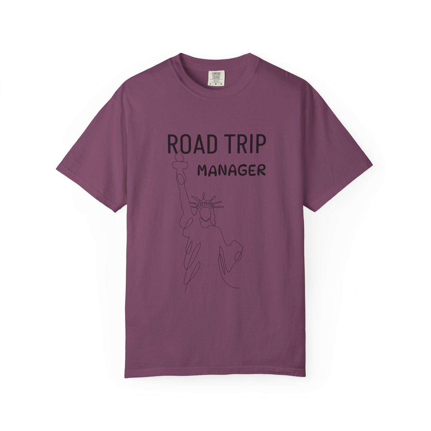Road Trip Manager T-Shirt — Funny Travel Tee with Retro Line Art