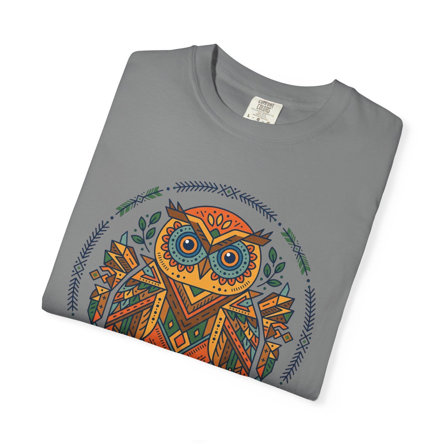 Boho Tribal Owl T-Shirt — Geometric Owl Graphic Tee