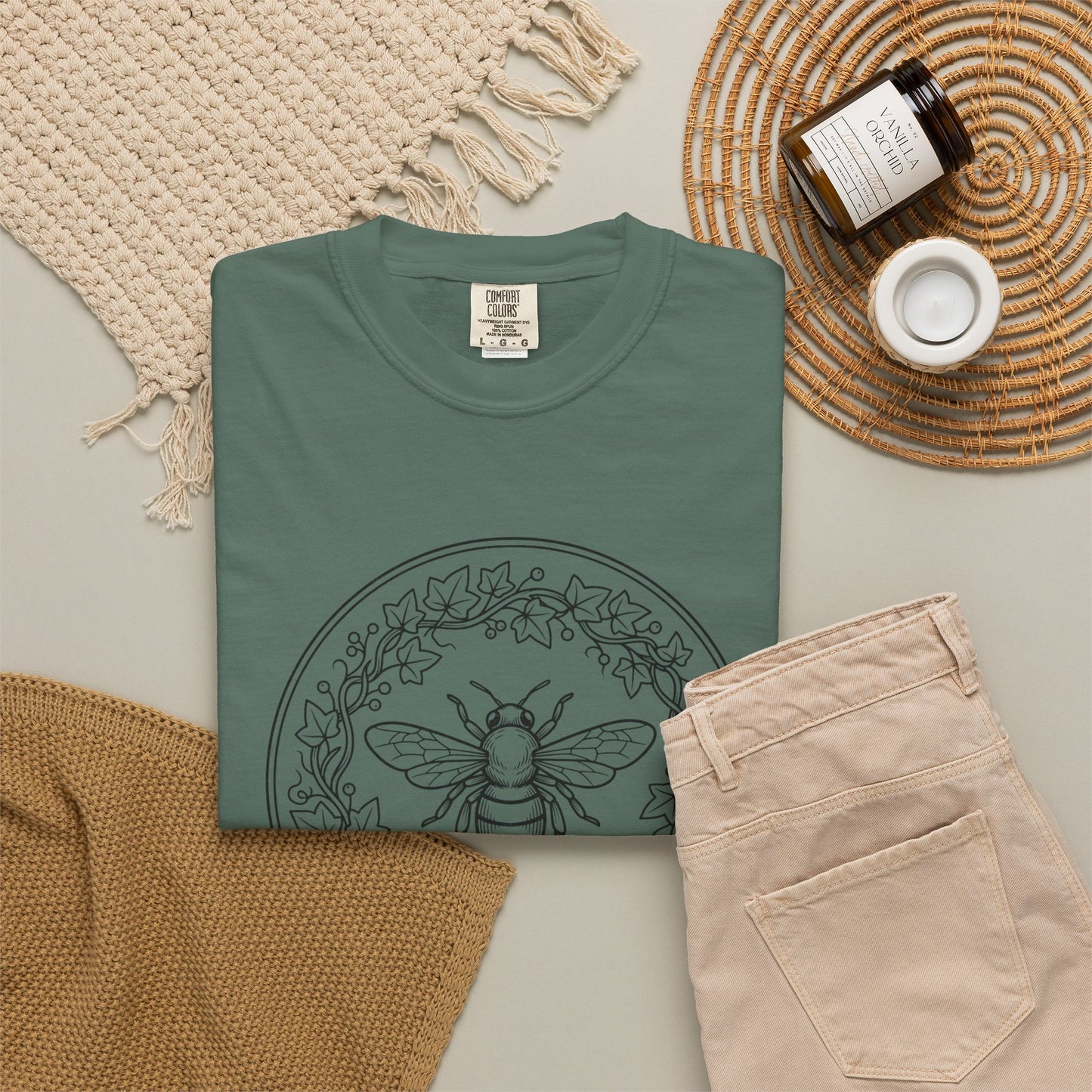 Bee Mandala T-Shirt — Floral Honeybee Graphic Tee