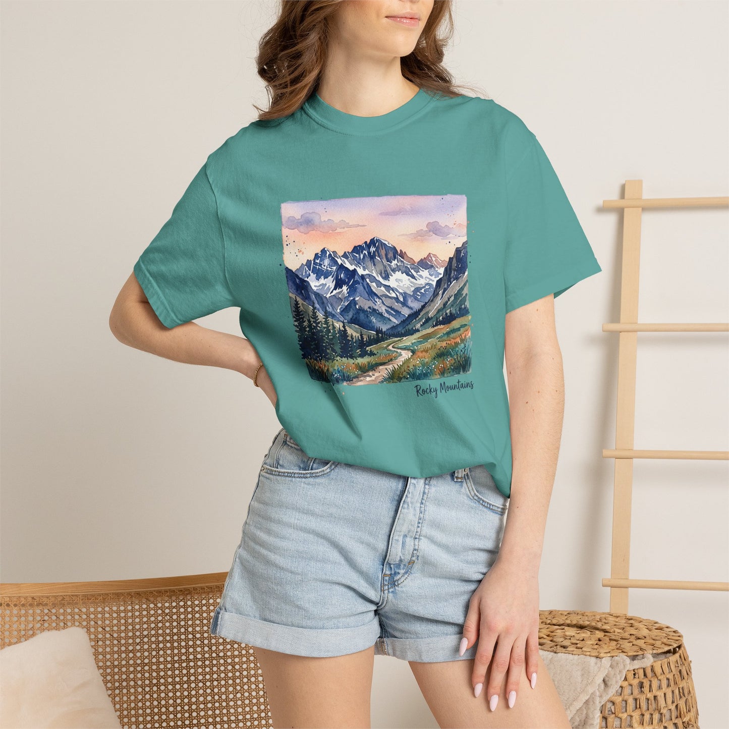 Rocky Mountains Watercolor T-Shirt