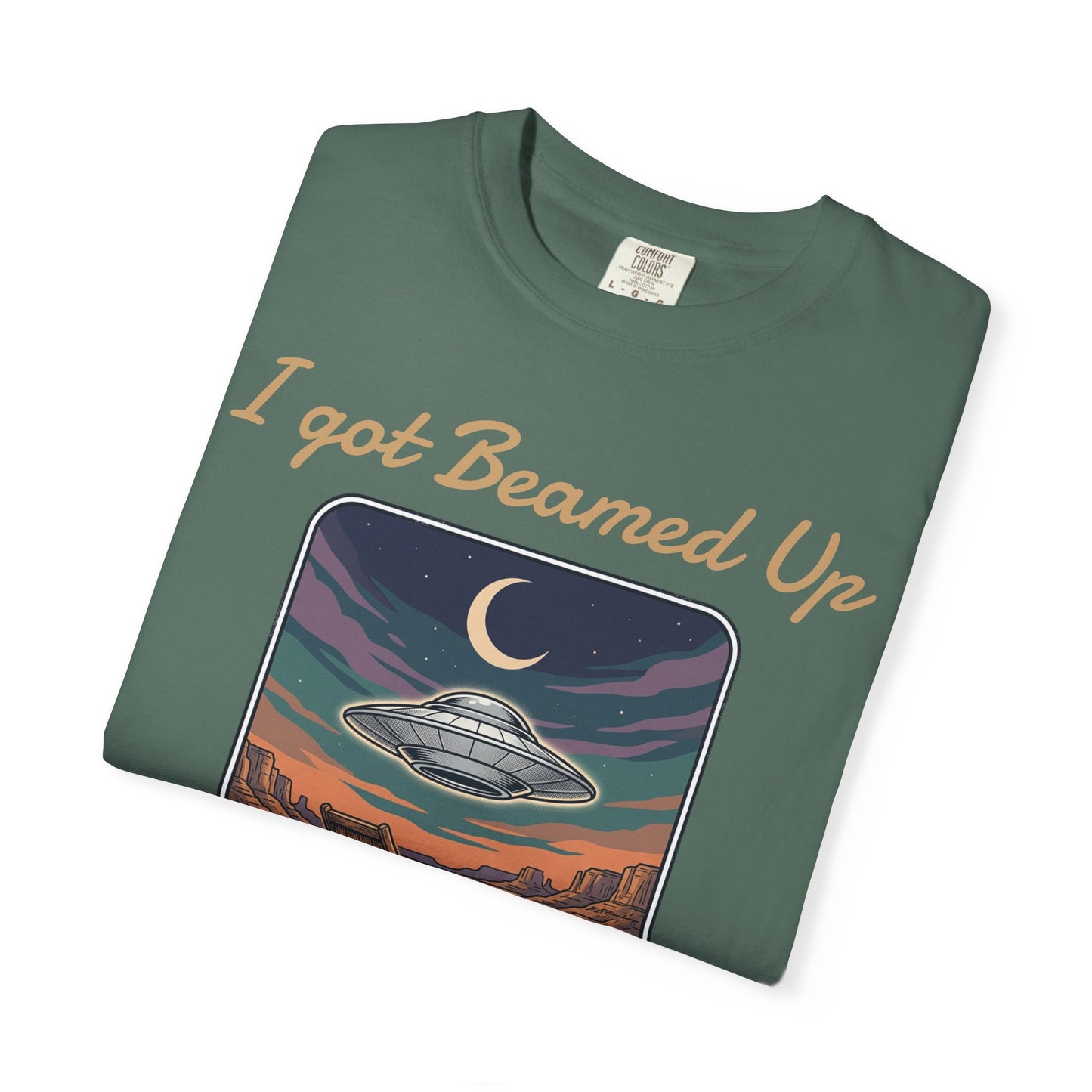 Area 51 UFO T-Shirt — "I Got Beamed Up at Area 51" Vintage Alien Graphic Tee