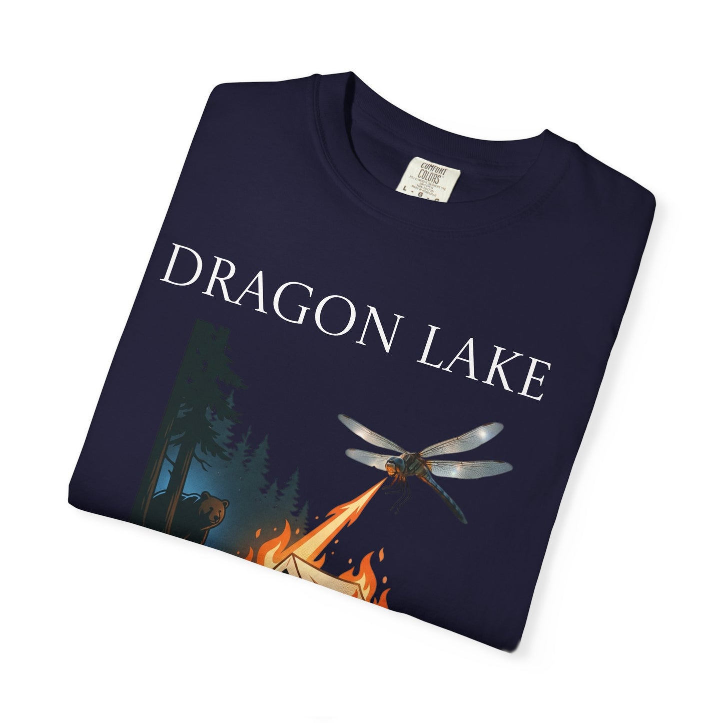 T-Shirt — 'Dragon Lake Fine Camping' Vintage Campfire Graphic Tee