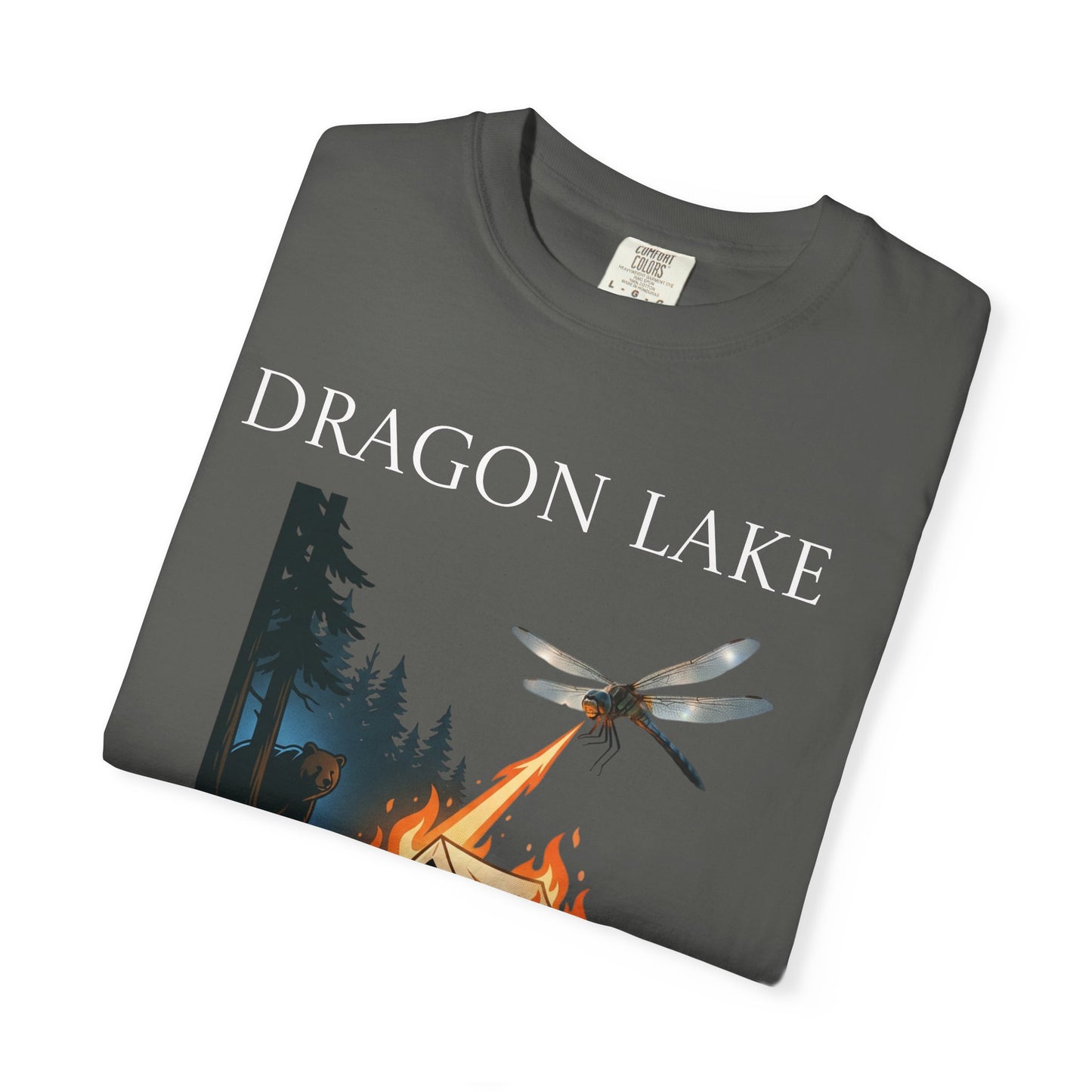T-Shirt — 'Dragon Lake Fine Camping' Vintage Campfire Graphic Tee