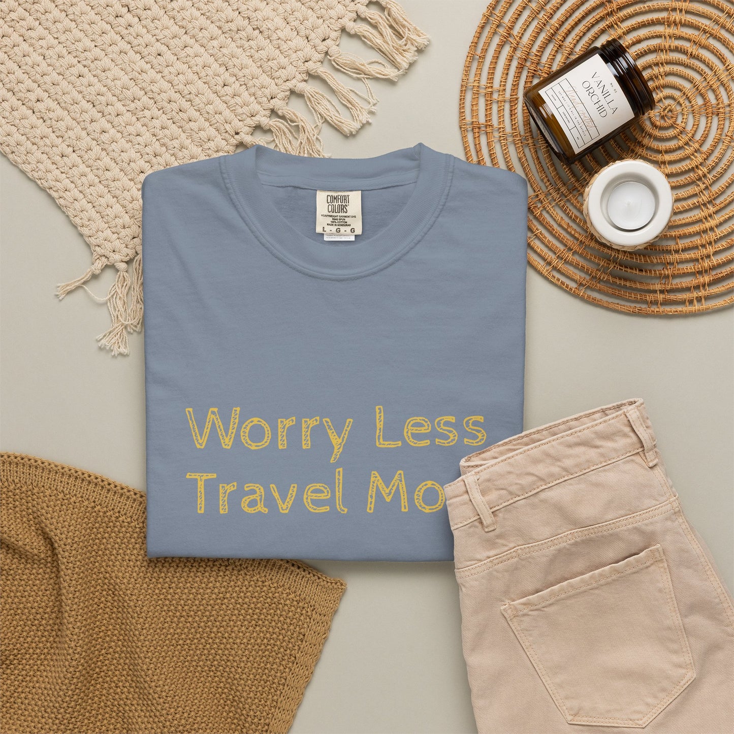 Worry Less Travel More T‑Shirt — Relaxed Travel Tee for Adventurers