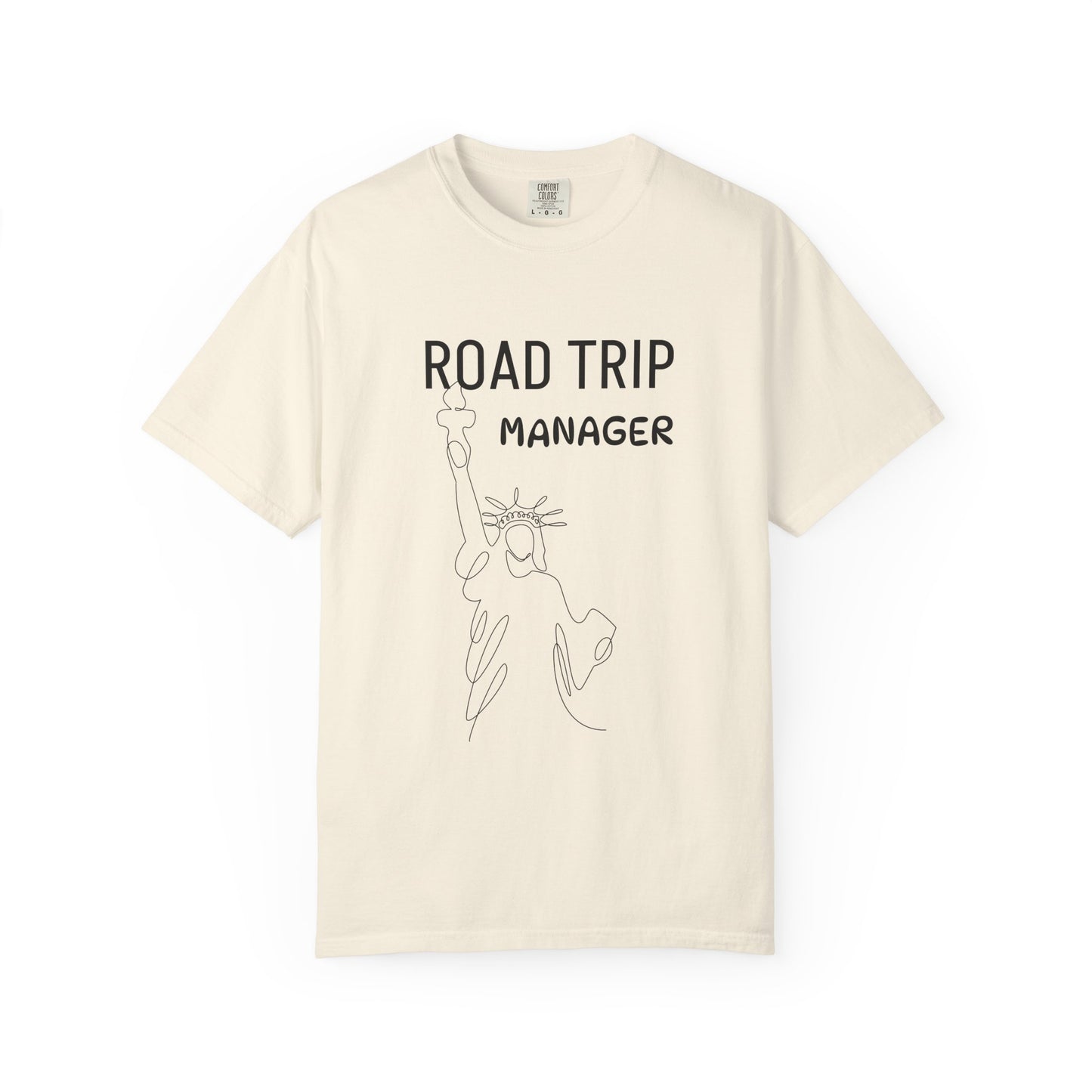 Road Trip Manager T-Shirt — Funny Travel Tee with Retro Line Art