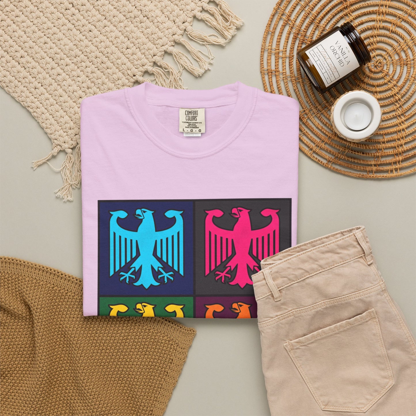 Pop Art Eagle T-Shirt — Colorful Quad Eagle Tee