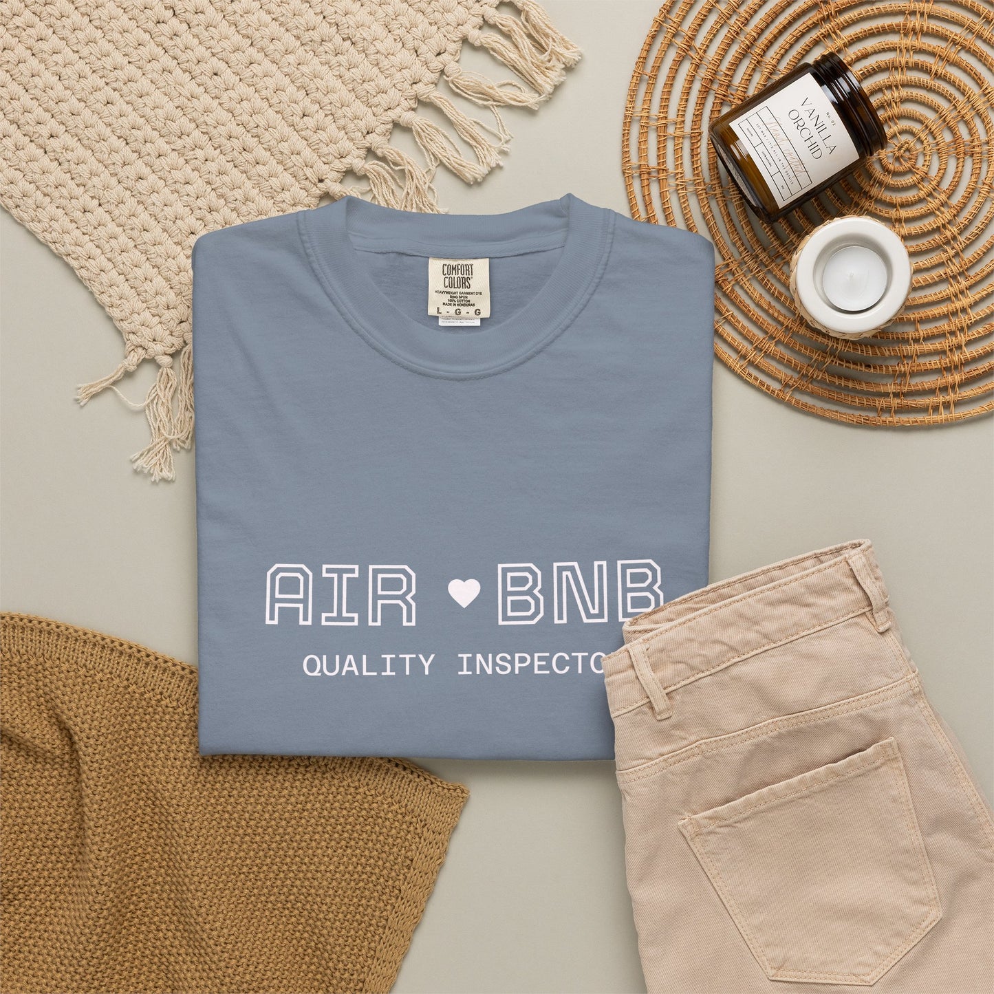 Air BNB Quality Inspector T-Shirt — Vintage Crewneck Tee for Hosts & Travelers