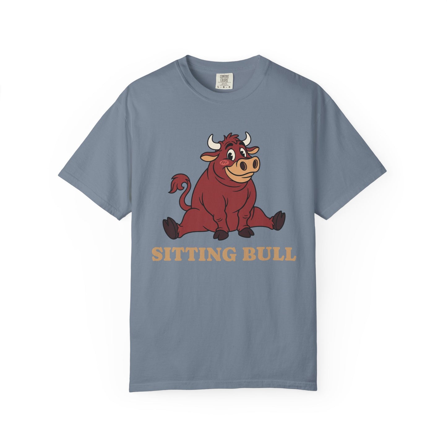 Sitting Bull Cartoon T-Shirt — Cute Sitting Bull Graphic Tee