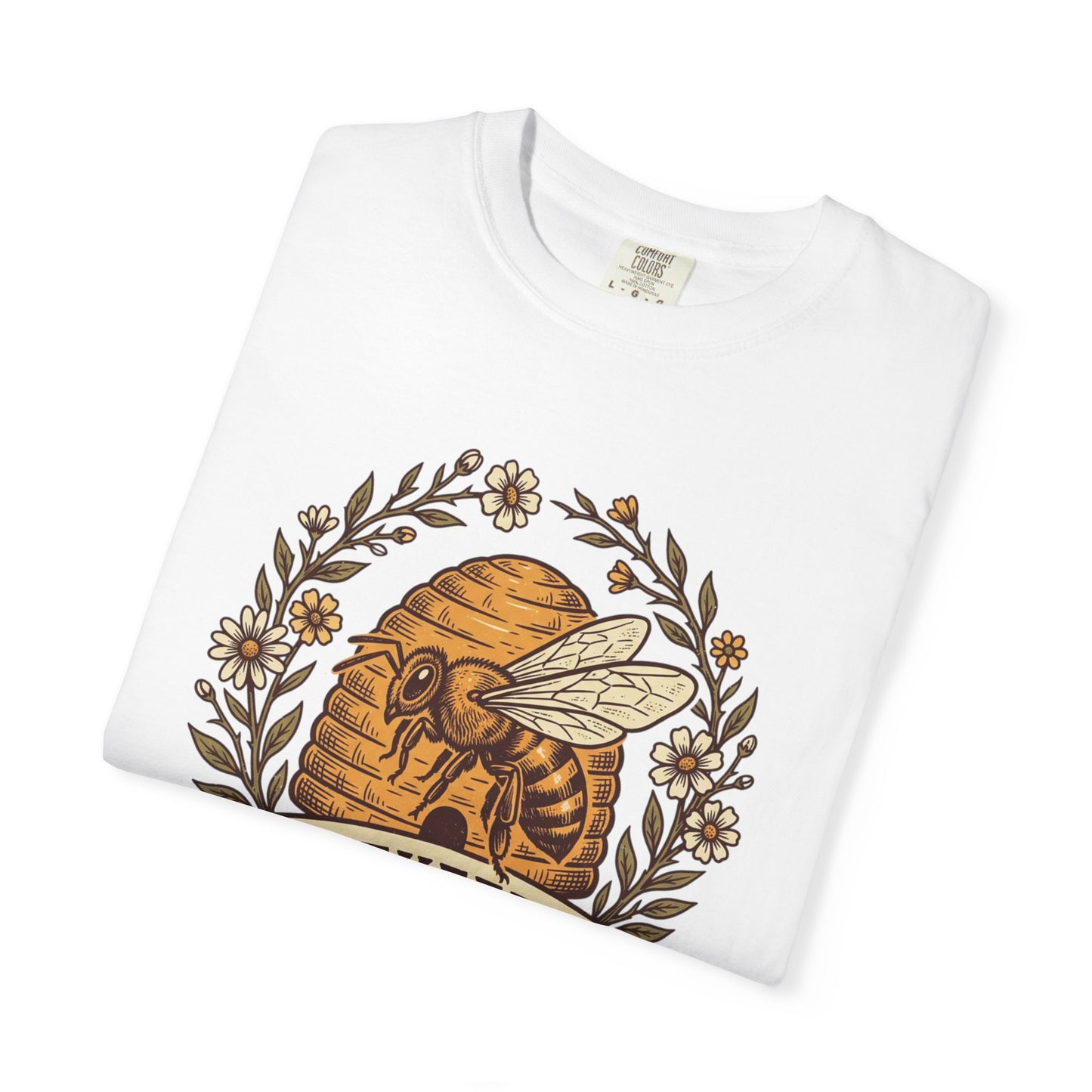 Beekeeper Graphic T-Shirt – 'Hivekeeper' Vintage Bee & Beehive Design