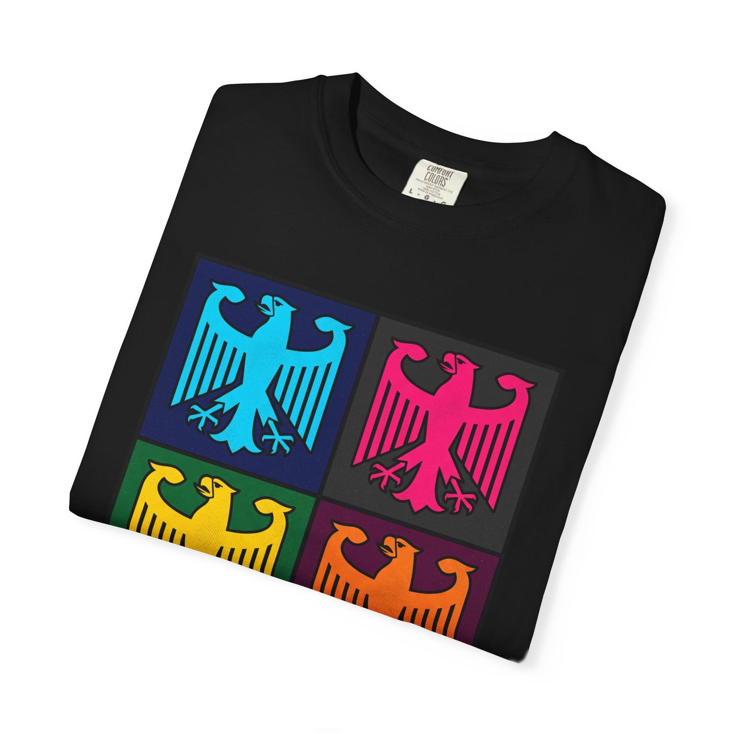 Pop Art Eagle T-Shirt — Colorful Quad Eagle Tee