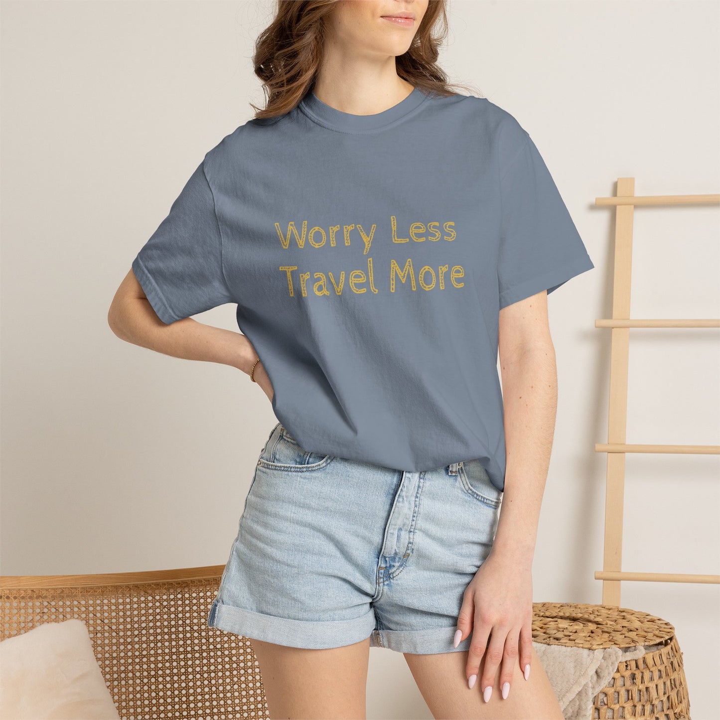 Worry Less Travel More T‑Shirt — Relaxed Travel Tee for Adventurers