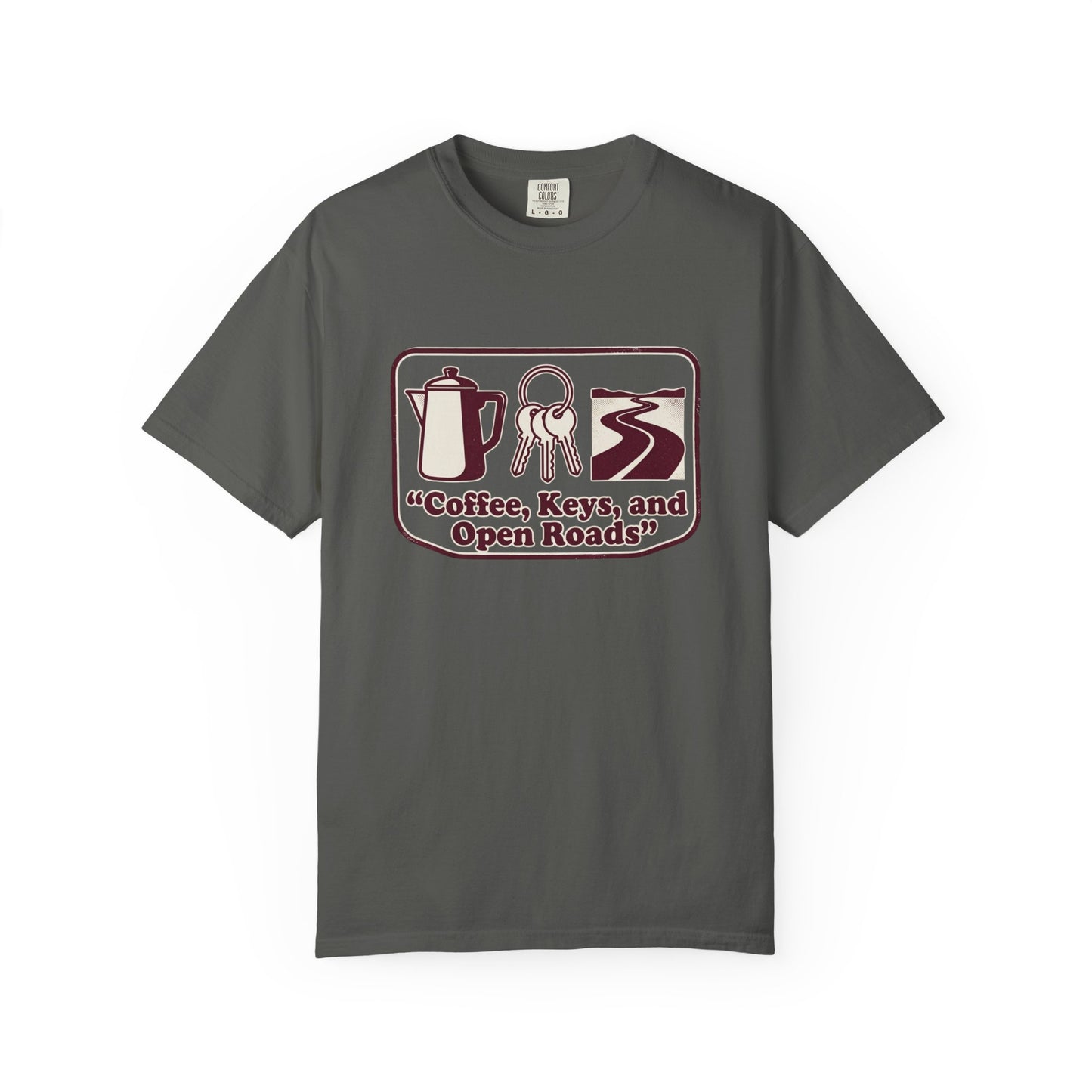 Coffee, Keys & Open Roads T-Shirt