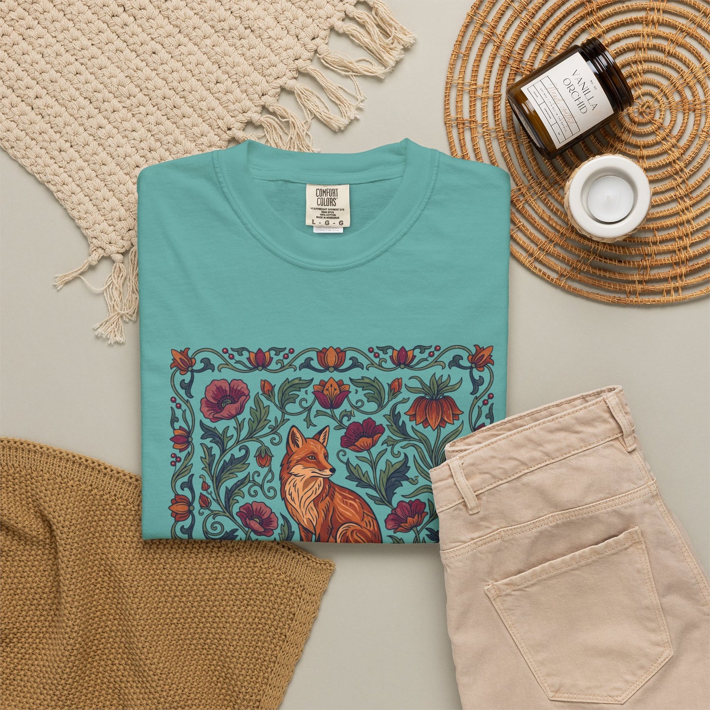 Fox Floral T-Shirt — Vintage Botanical Fox Graphic Tee