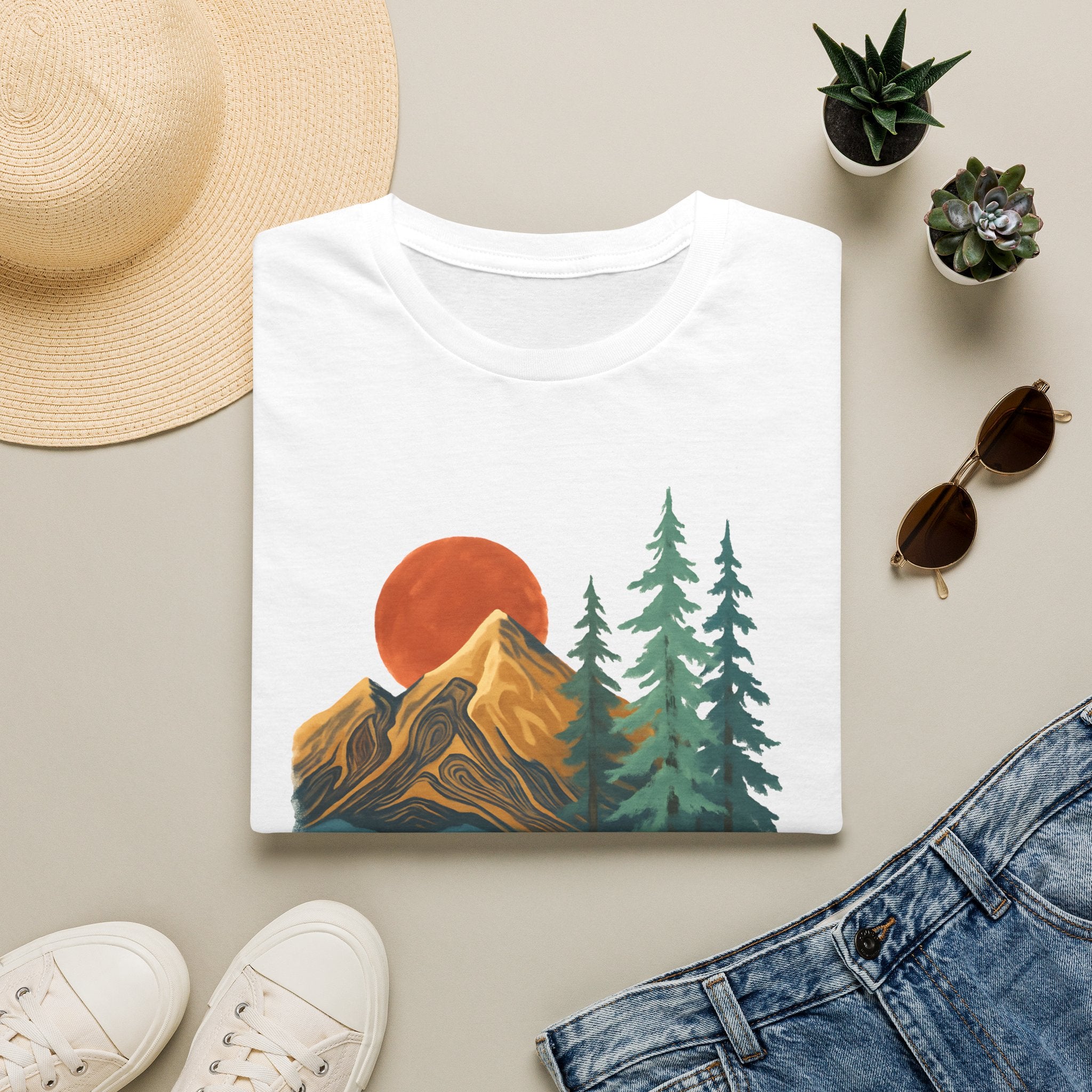 Sunset Mountain Scene T-Shirt