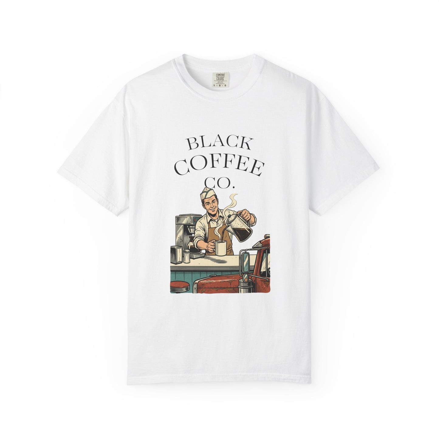 Black Coffee Co. T-Shirt — Vintage Barista Cafe Graphic Tee