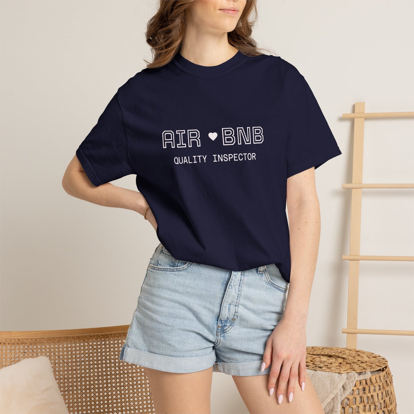 Air BNB Quality Inspector T-Shirt — Vintage Crewneck Tee for Hosts & Travelers