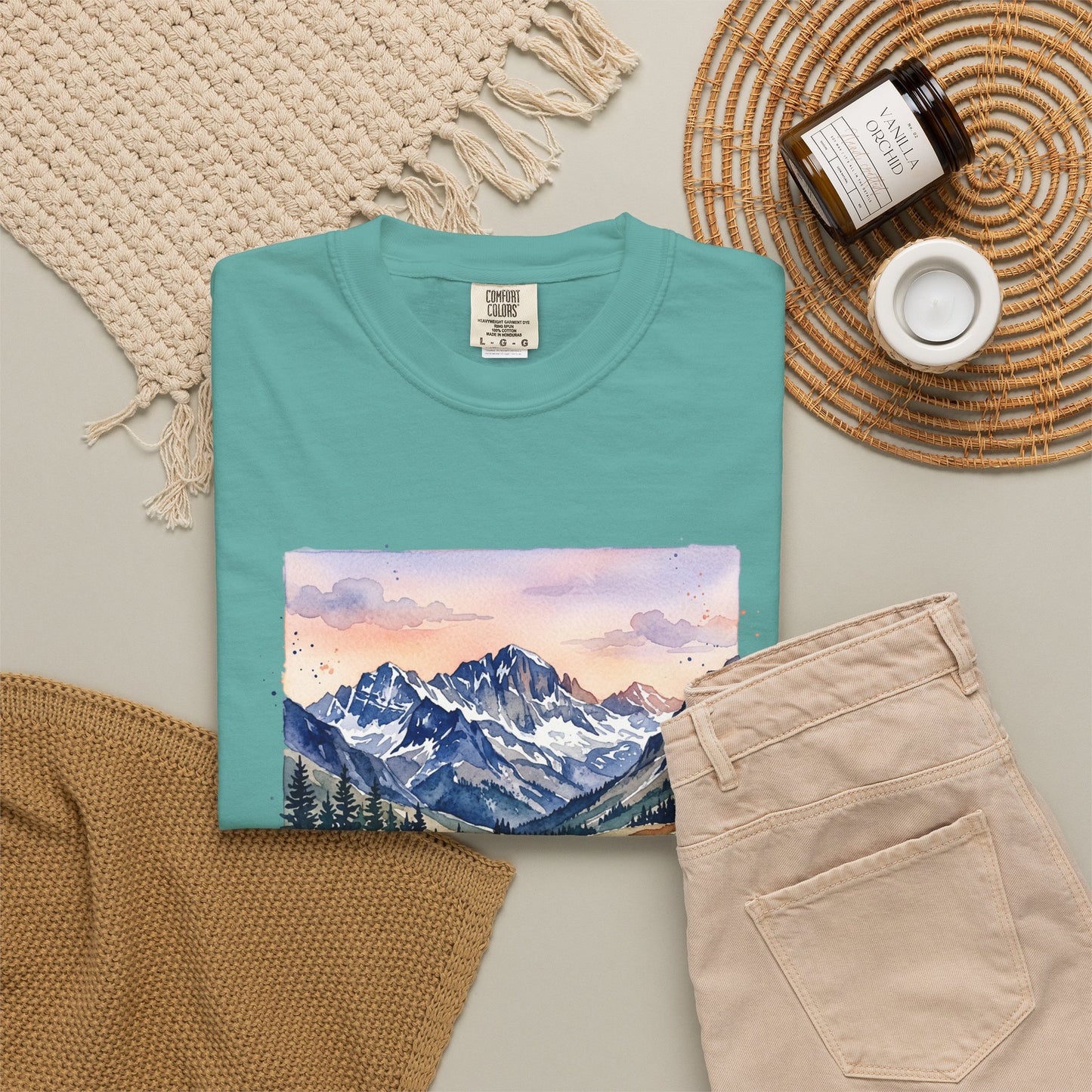 Rocky Mountains Watercolor T-Shirt