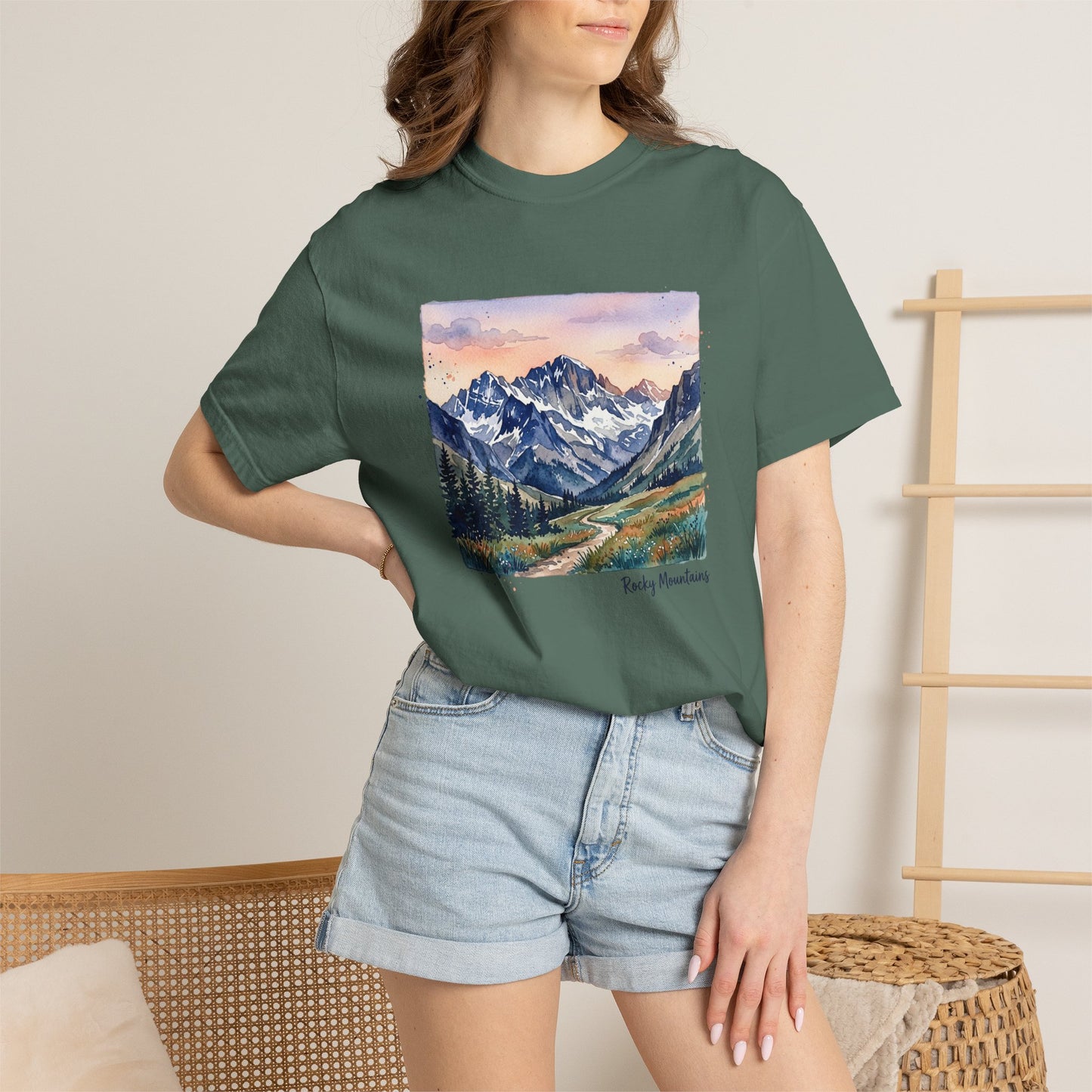 Rocky Mountains Watercolor T-Shirt