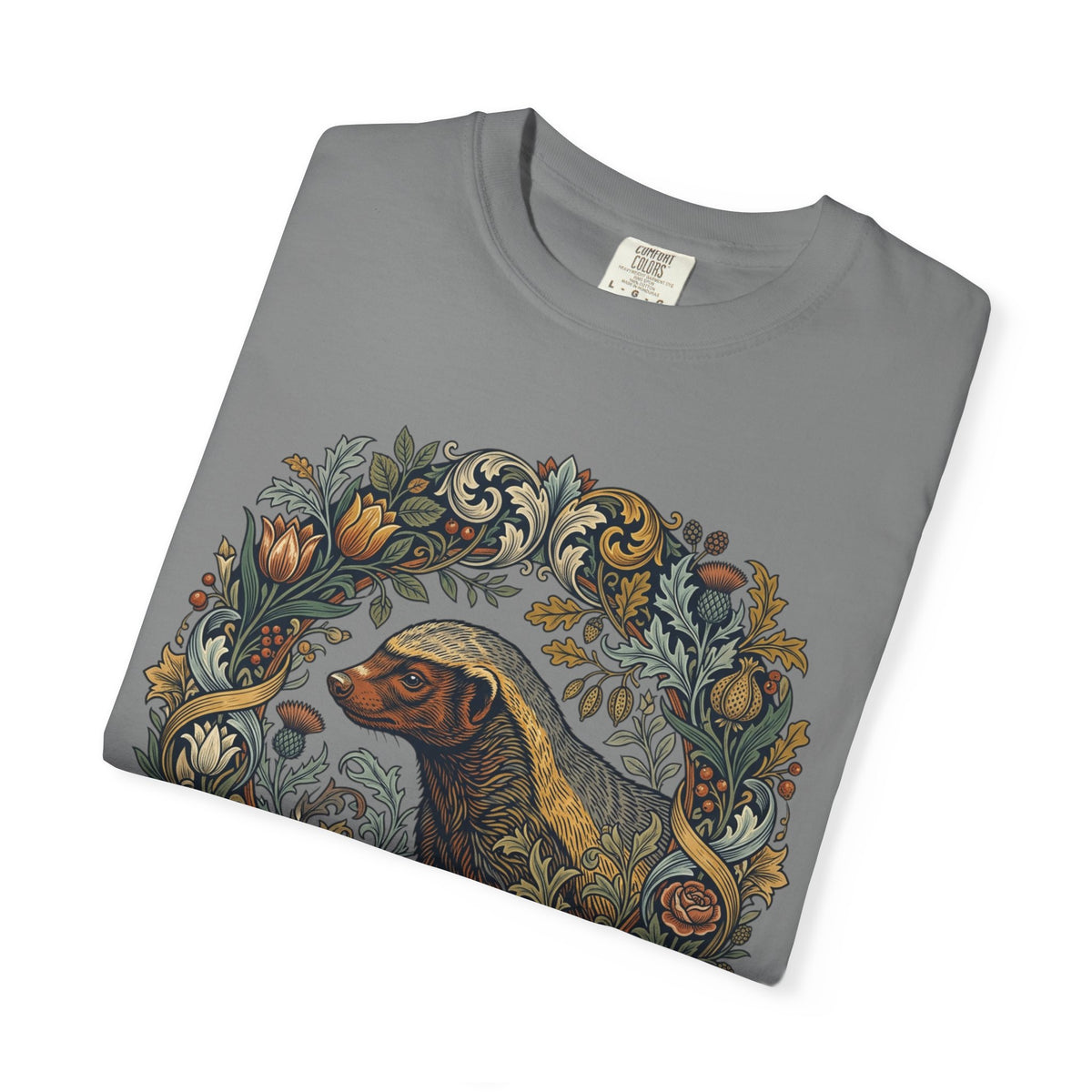 Dog Floral Circle T-Shirt — Botanical Labrador Graphic Tee