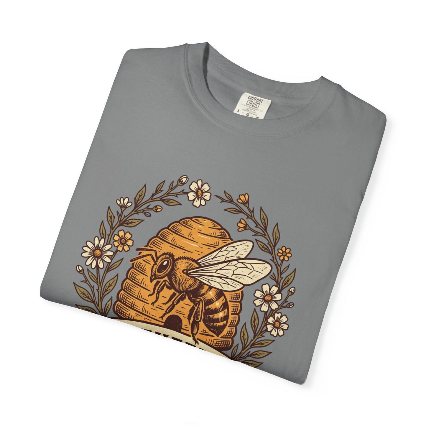 Beekeeper Graphic T-Shirt – 'Hivekeeper' Vintage Bee & Beehive Design