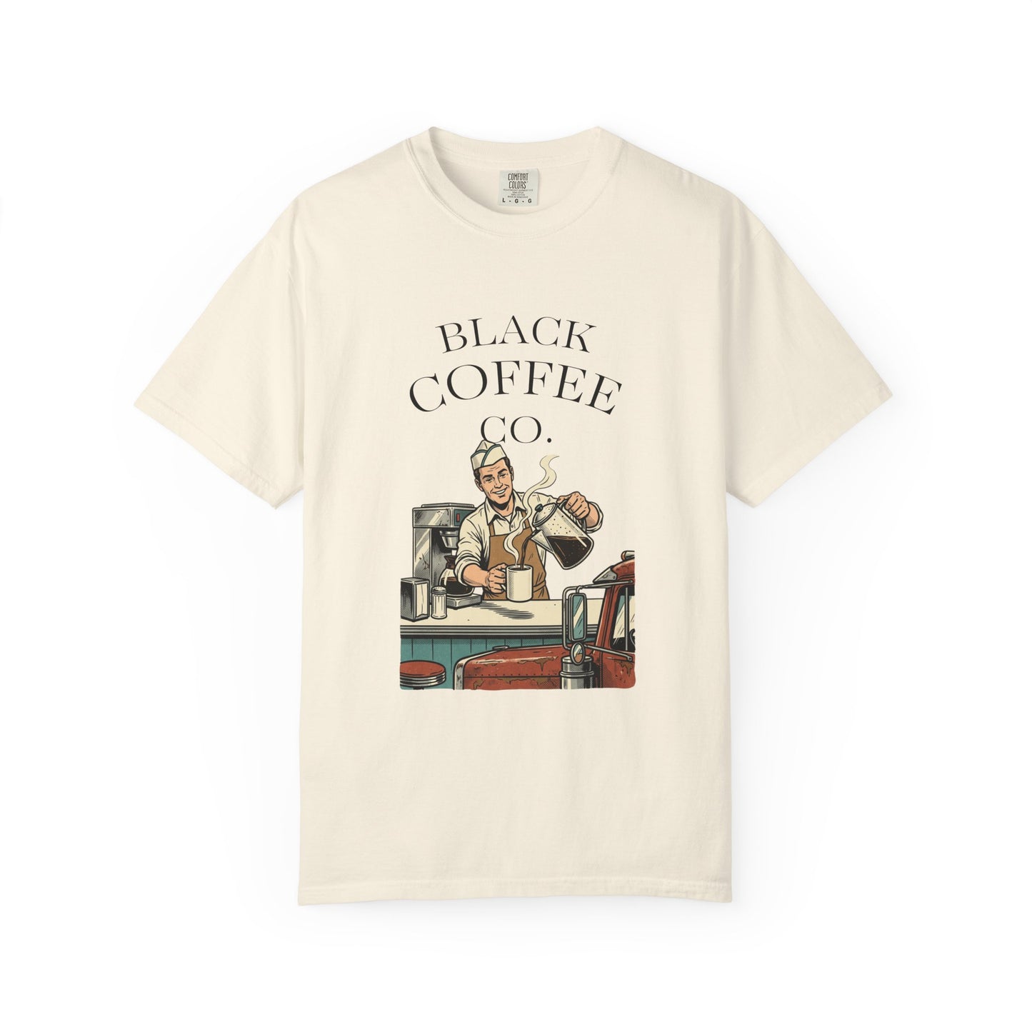 Black Coffee Co. T-Shirt — Vintage Barista Cafe Graphic Tee