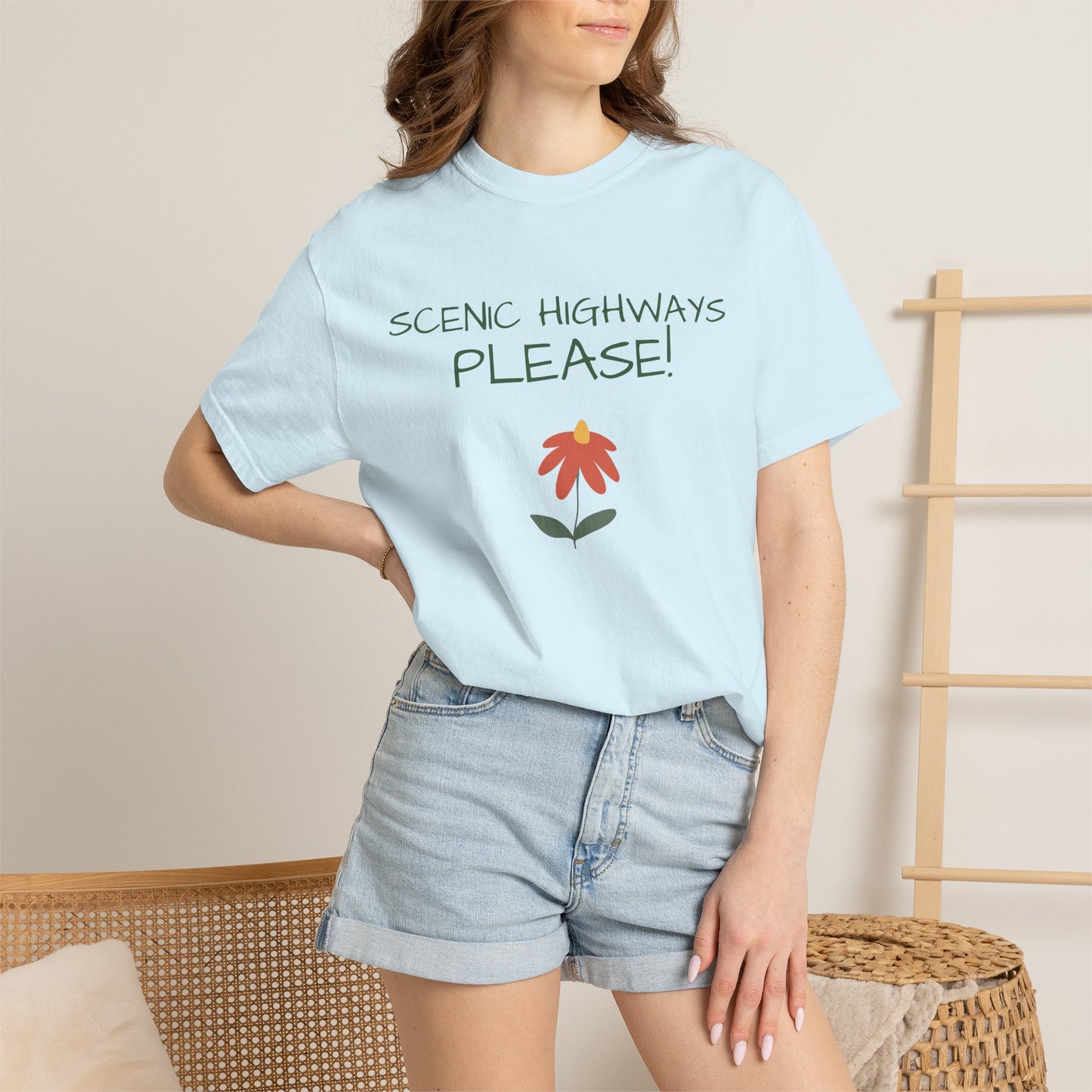 Scenic Highways Please! T-Shirt — Floral Travel Roadtrip Tee or