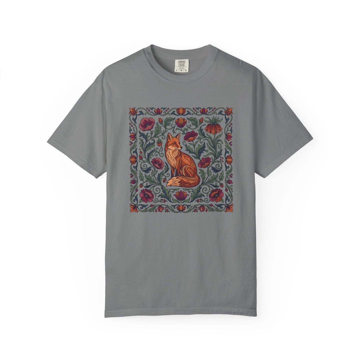 Fox Floral T-Shirt — Vintage Botanical Fox Graphic Tee